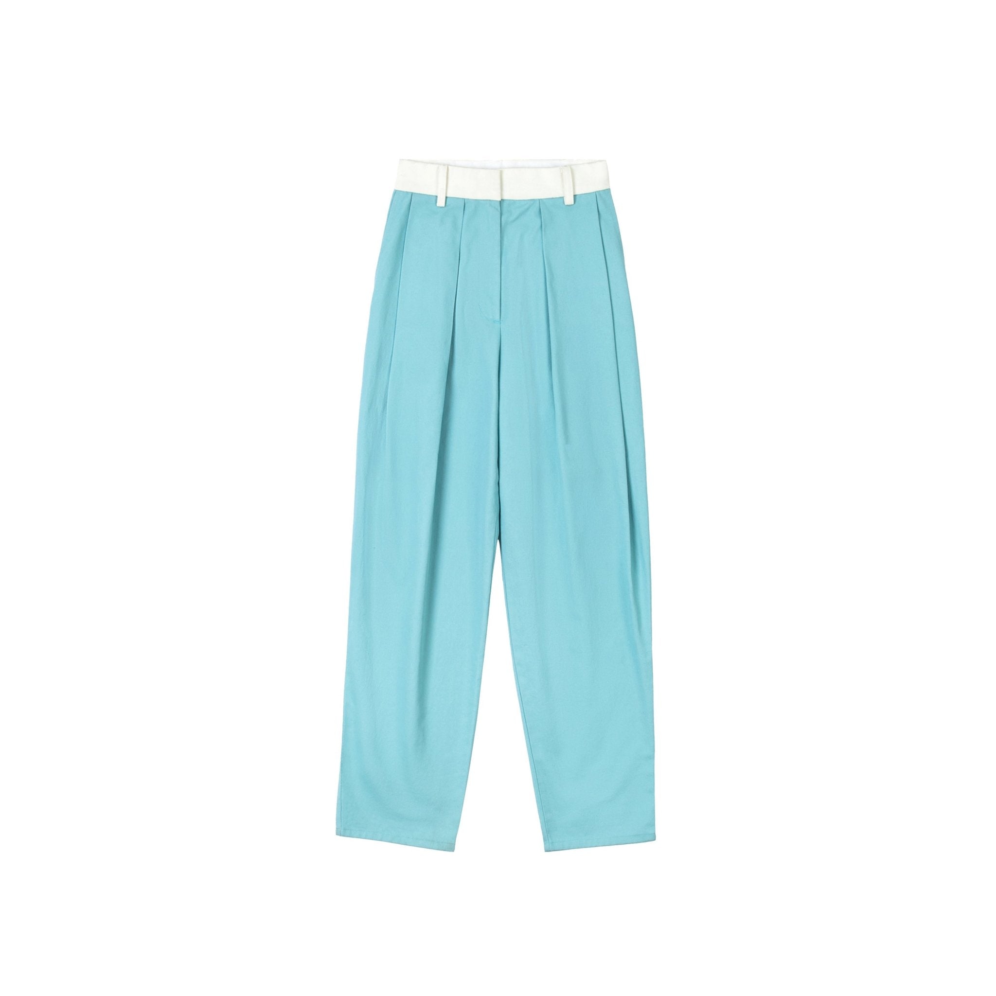 ANN ANDELMAN Blue Work Pants | MADA IN CHINA