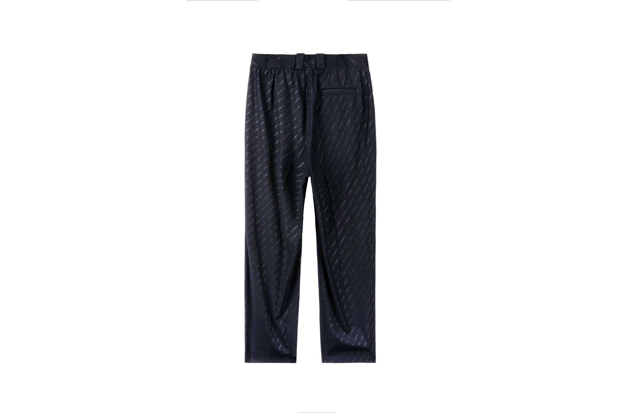 UNAWARES Brand Monogram Allover Steel Printed Loose Trousers | MADA IN CHINA