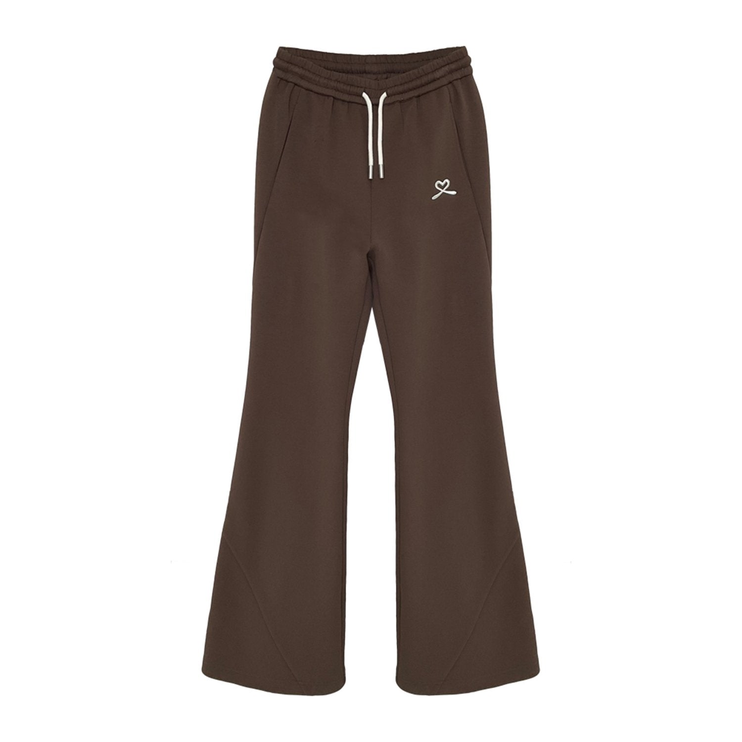 SOMESOWE Brown Casual Slim Bootcut Pants | MADA IN CHINA