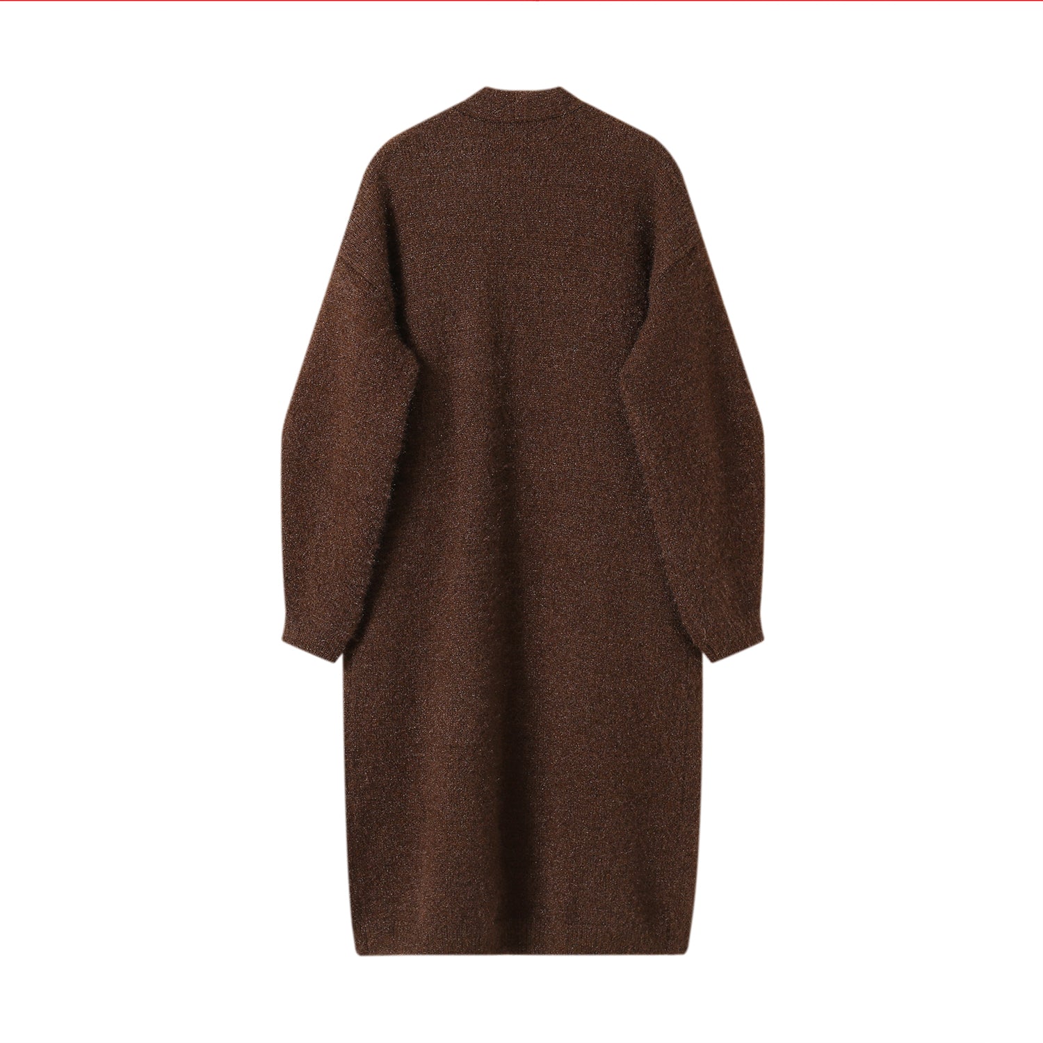 SOMESOWE Brown Fluffy Blend Long Cardigan | MADA IN CHINA