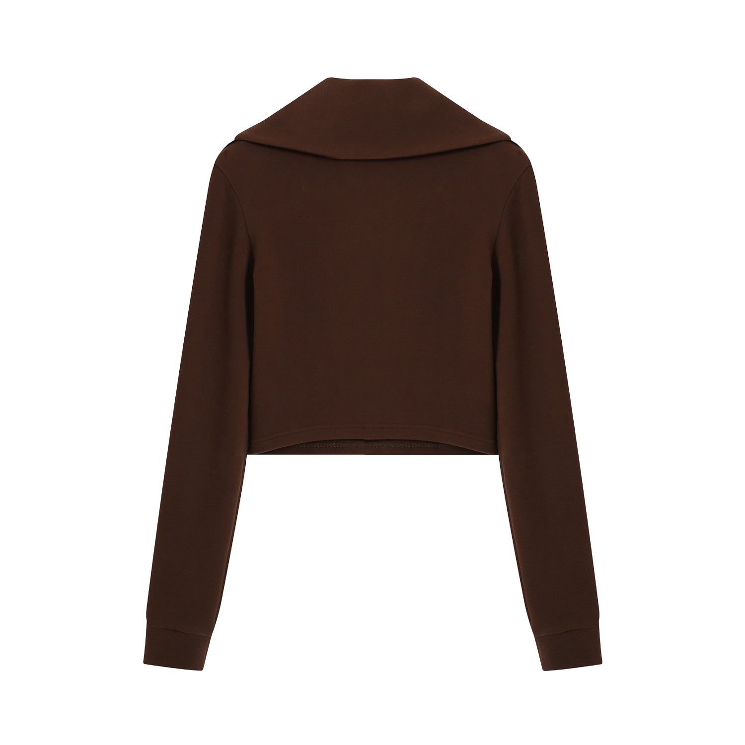 SOMESOWE Brown Large Collar T-shirt | MADA IN CHINA