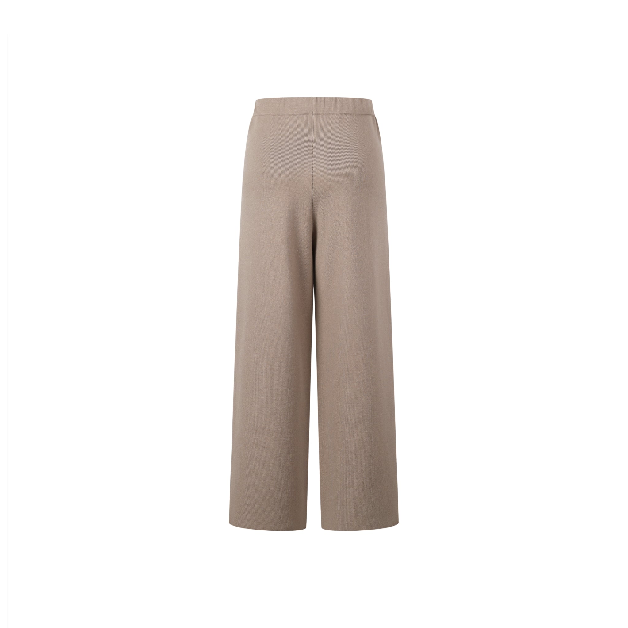 THREE QUARTERS Brown Straight Woolen Pants | MADA IN CHINA