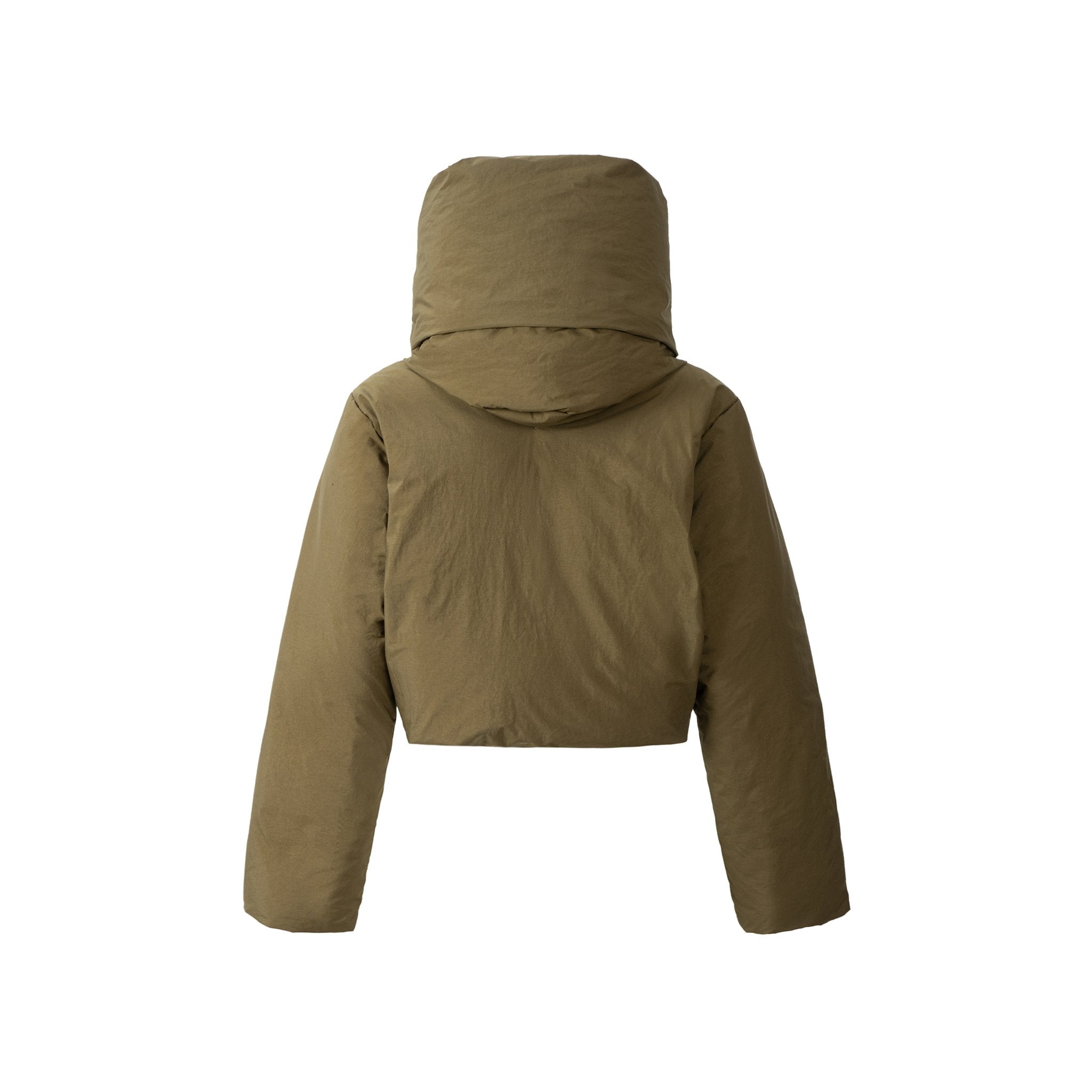 ROARINGWILD Brown Super-High Collar Down Jacket | MADA IN CHINA