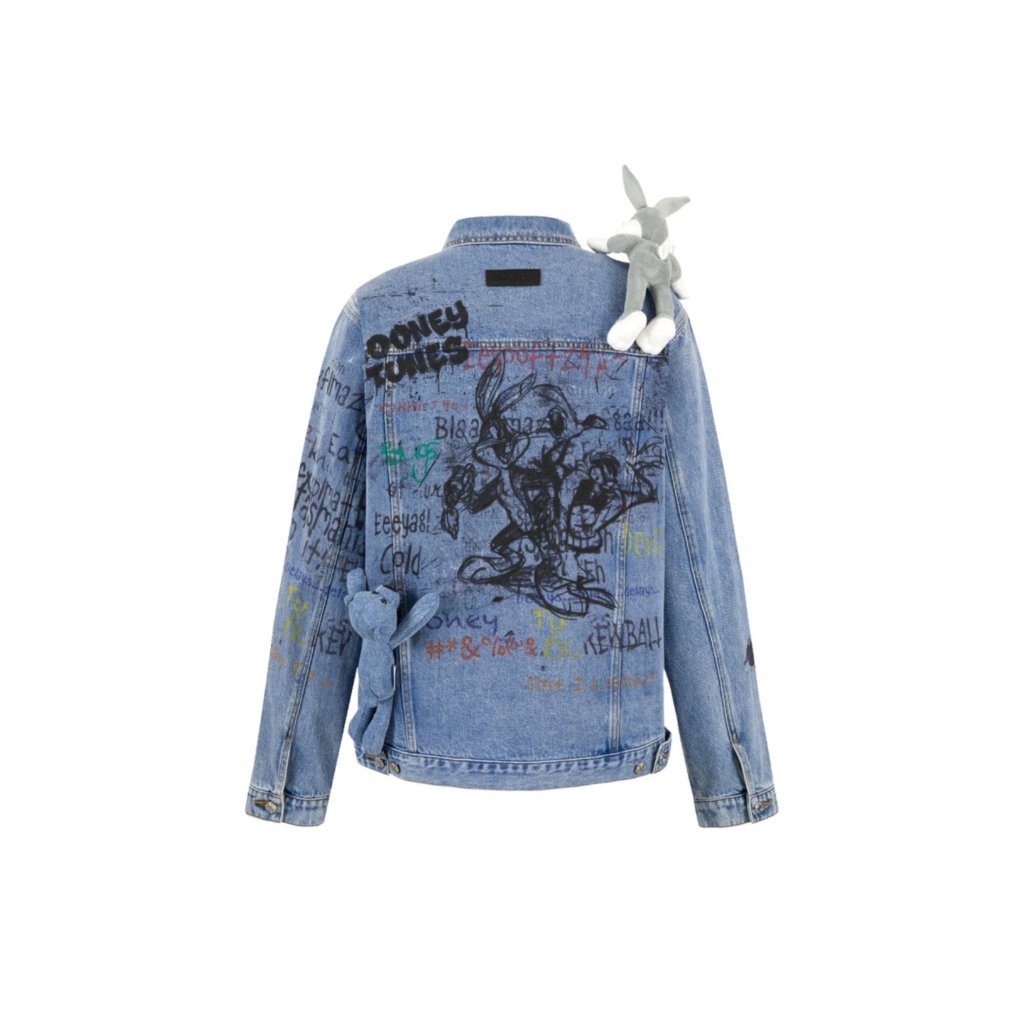 13DE MARZO Bugs Bunny Graffiti Denim Jacket | MADA IN CHINA