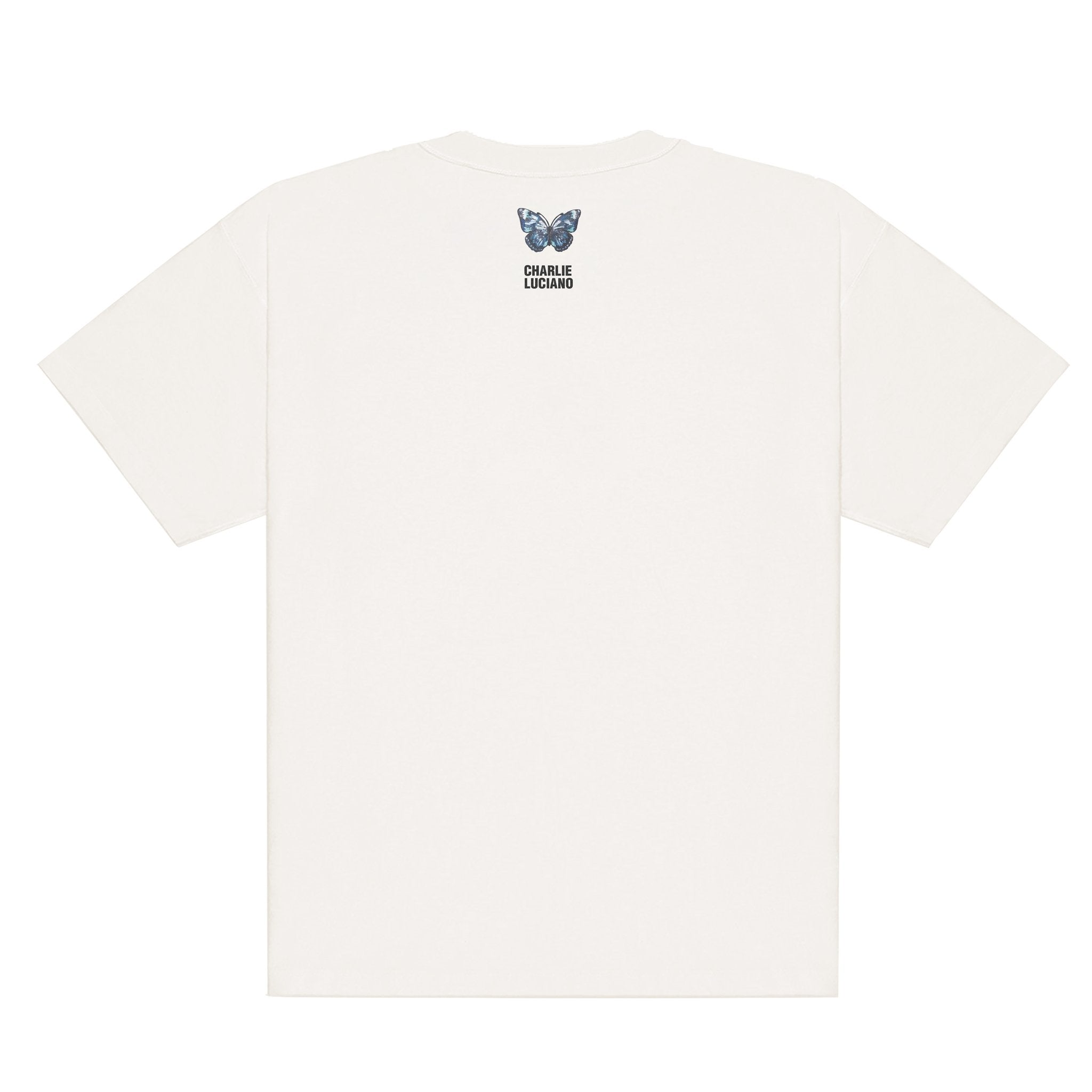 CHARLIE LUCIANO Butterfly Crowd T-Shirt | MADA IN CHINA