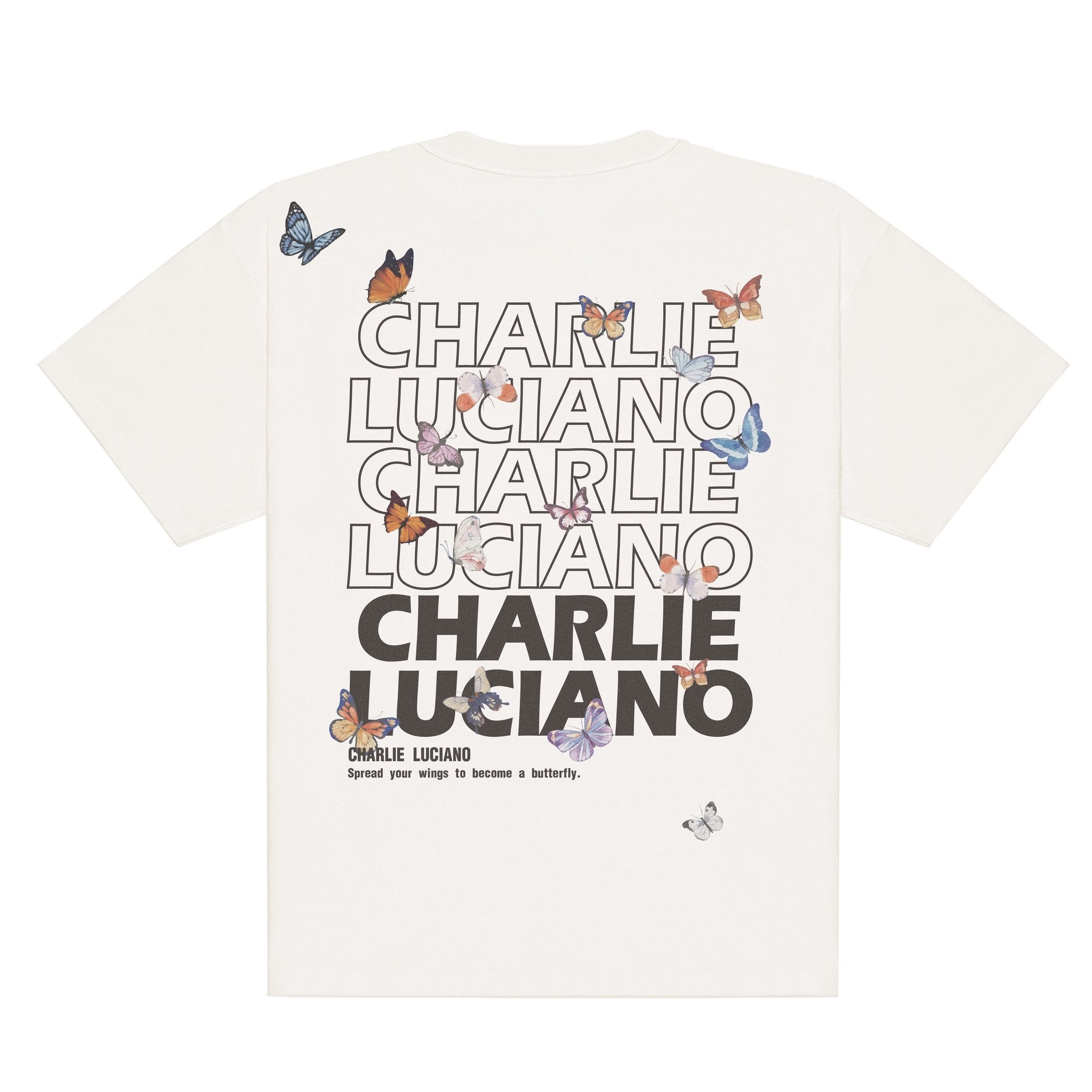 CHARLIE LUCIANO Butterfly Logo T-Shirt | MADA IN CHINA