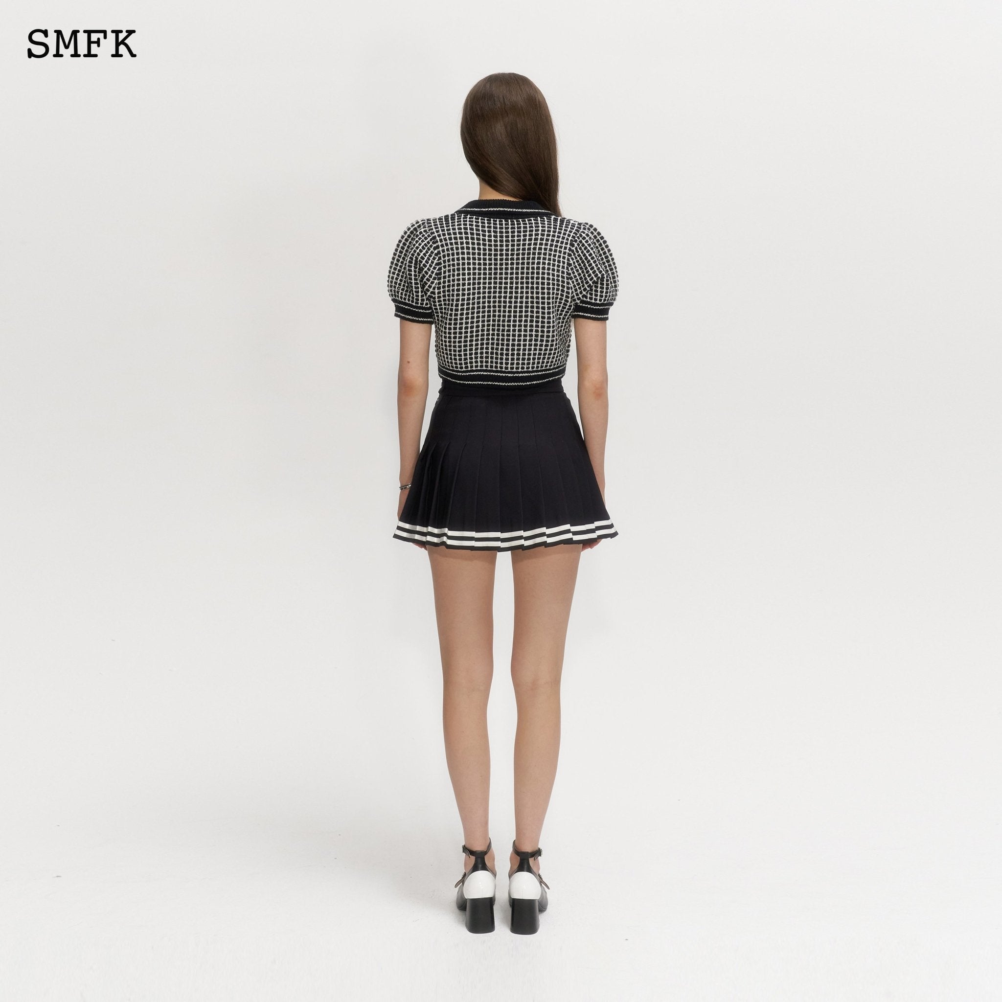 SMFK Campus Black And White Checkered Polo | MADA IN CHINA