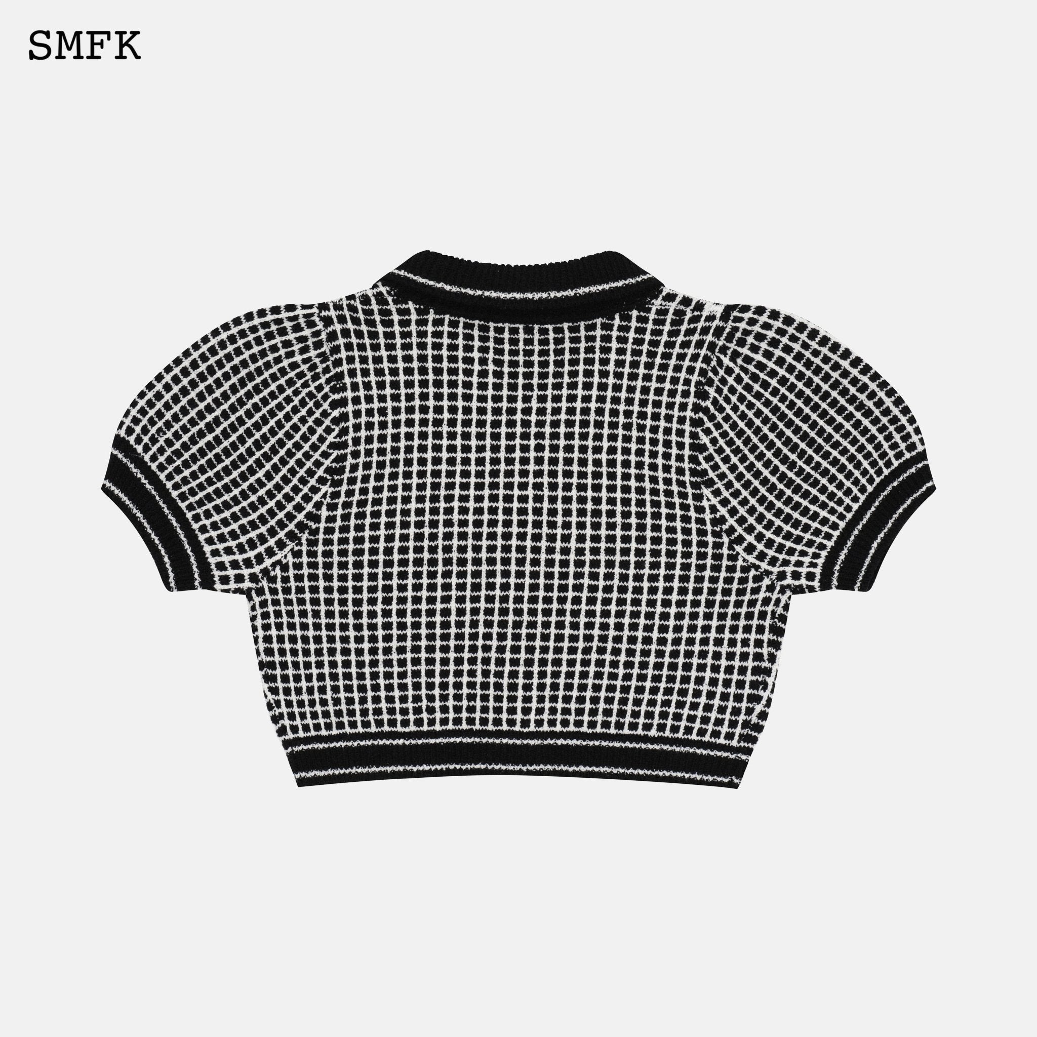 SMFK Campus Black And White Checkered Polo | MADA IN CHINA