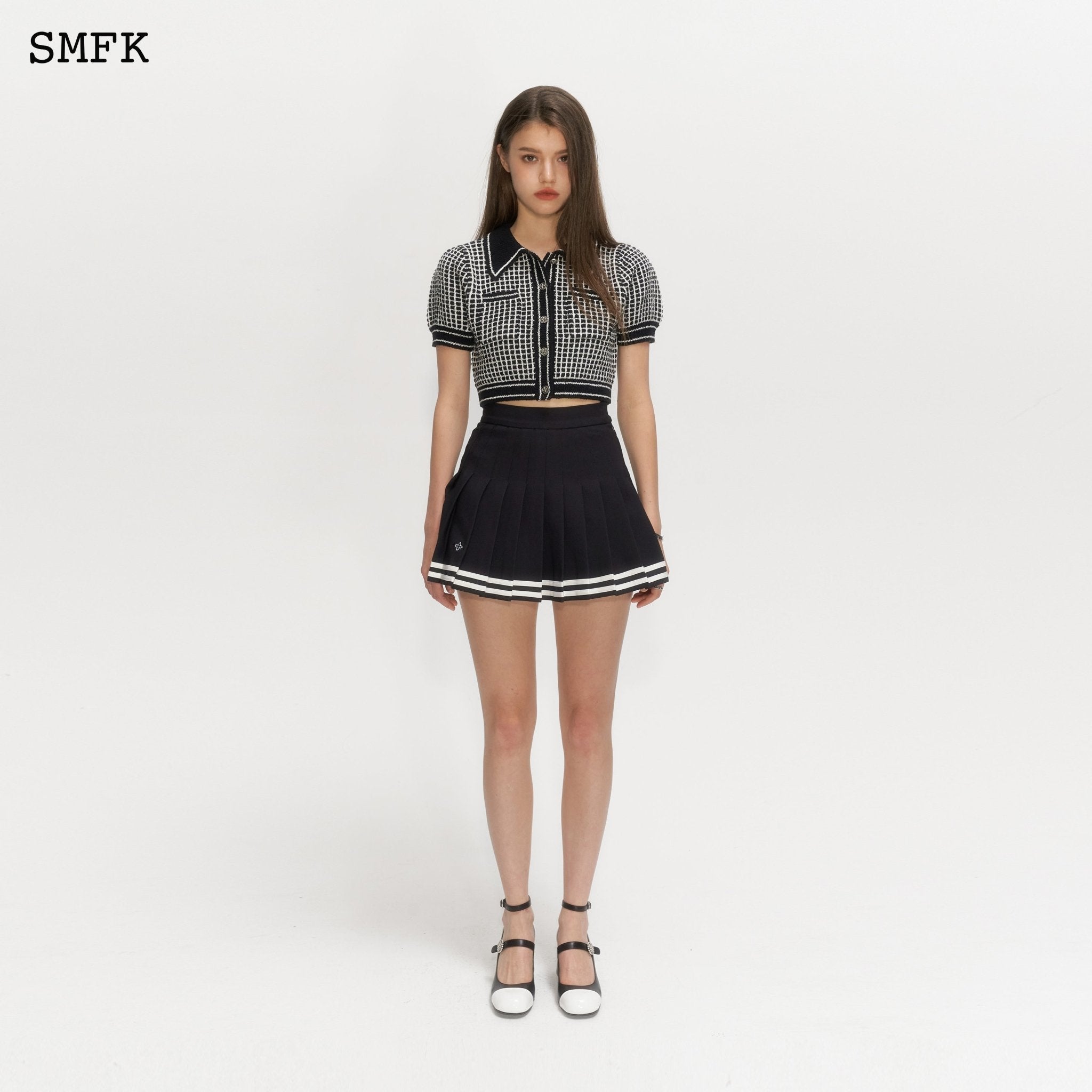 SMFK Campus Black And White Checkered Polo | MADA IN CHINA