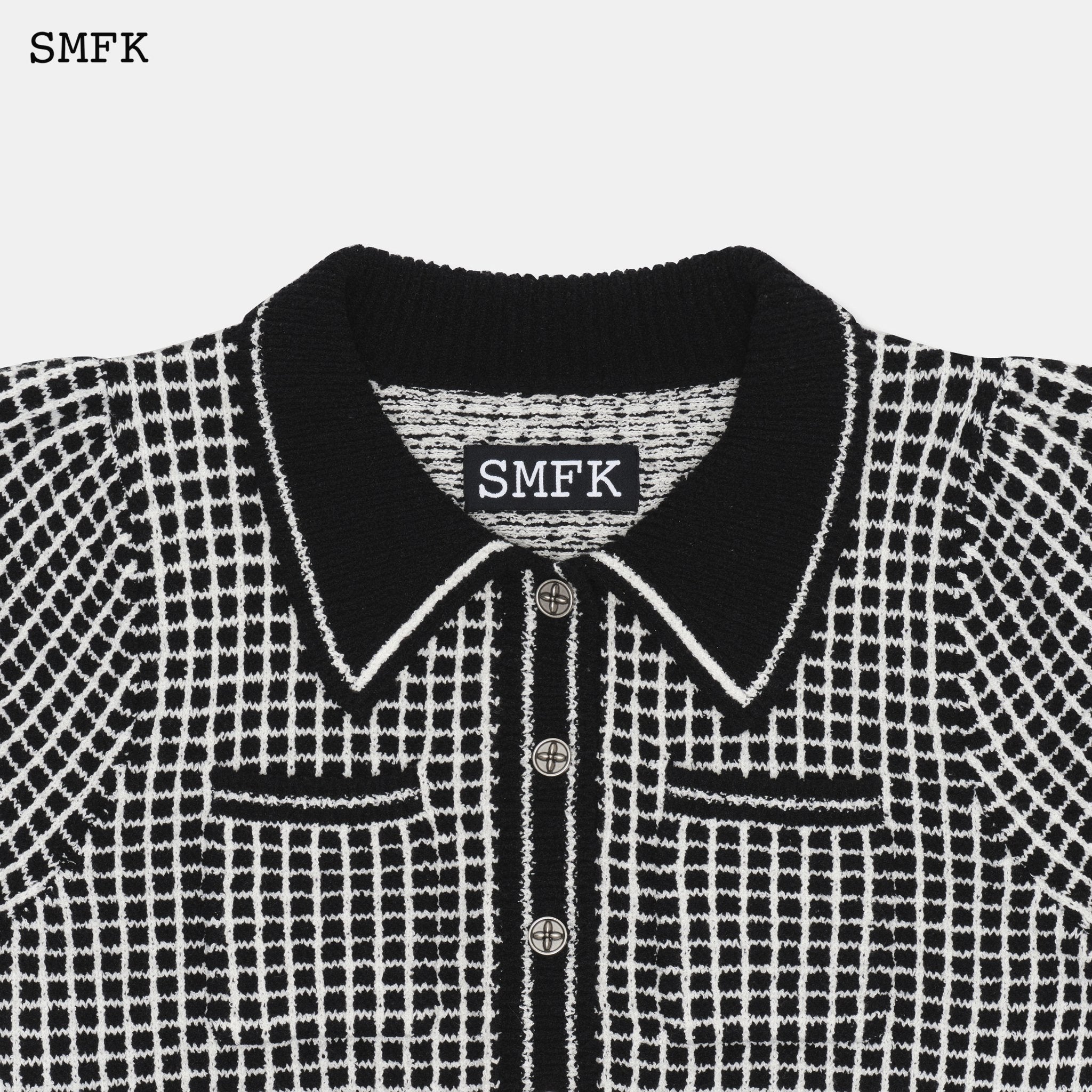 SMFK Campus Black And White Checkered Polo | MADA IN CHINA