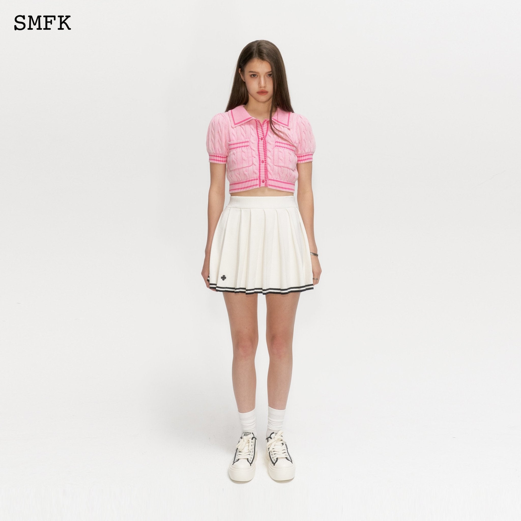 SMFK Campus Pink Checkered Polo | MADA IN CHINA