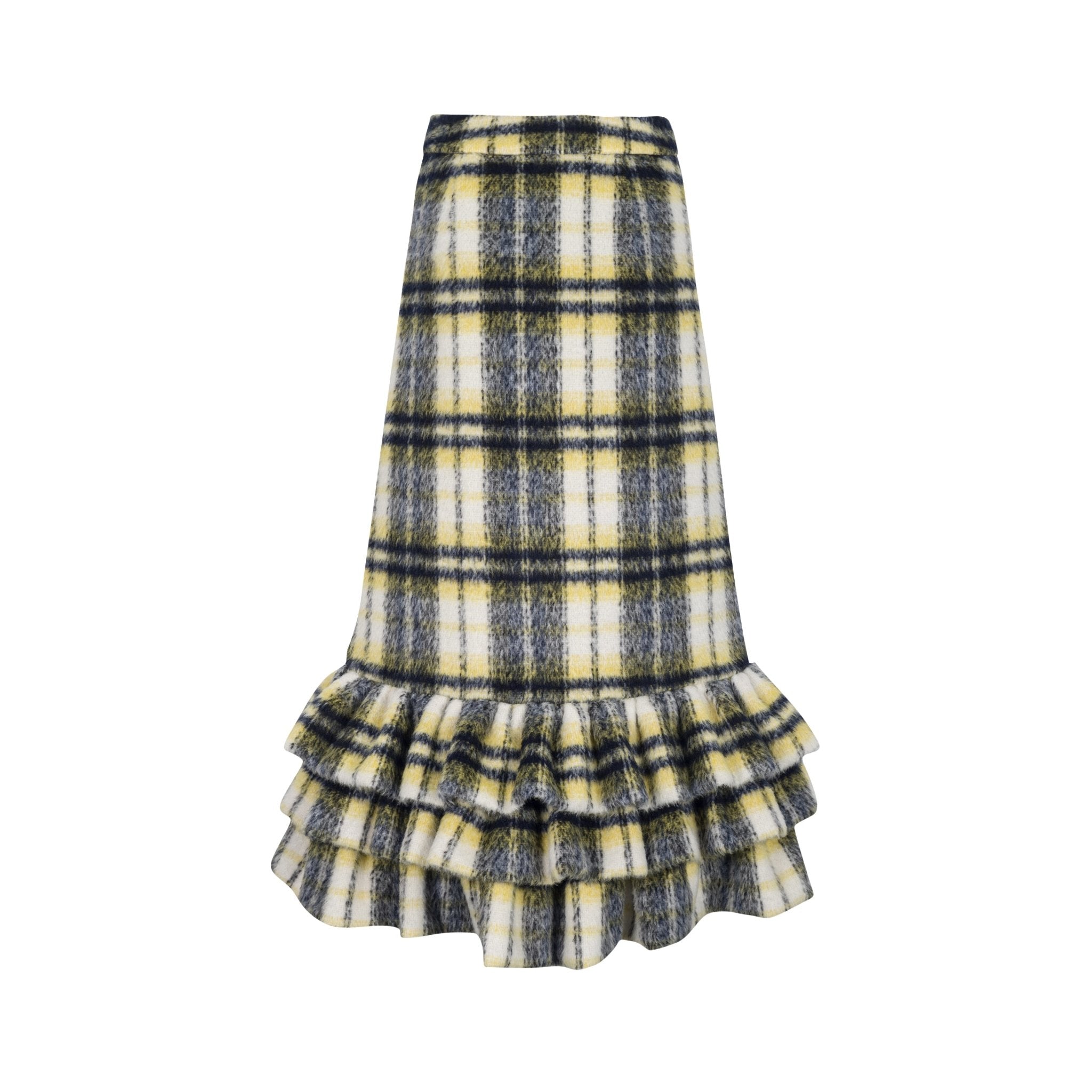 NOSENSE Checkered A-Line Tiered Skirt | MADA IN CHINA