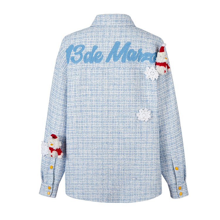 13DE MARZO Christmas Snowman Bear Shirt Coat | MADA IN CHINA