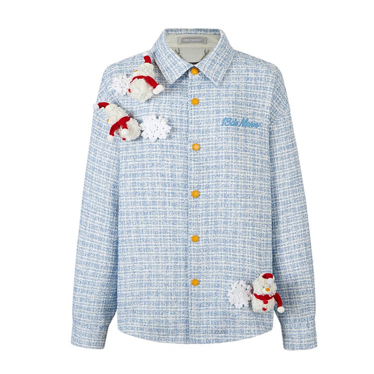 13DE MARZO Christmas Snowman Bear Shirt Coat | MADA IN CHINA