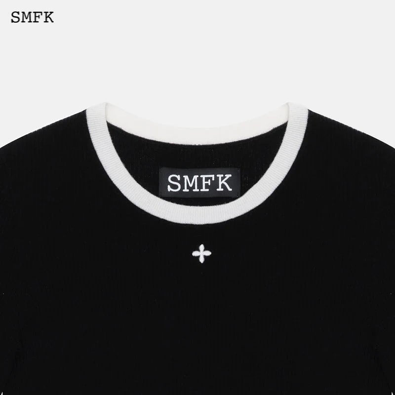 SMFK College Classic Woolen Sweater Black | MADA IN CHINA