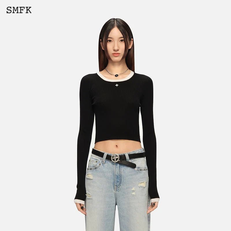 SMFK College Classic Woolen Sweater Black | MADA IN CHINA