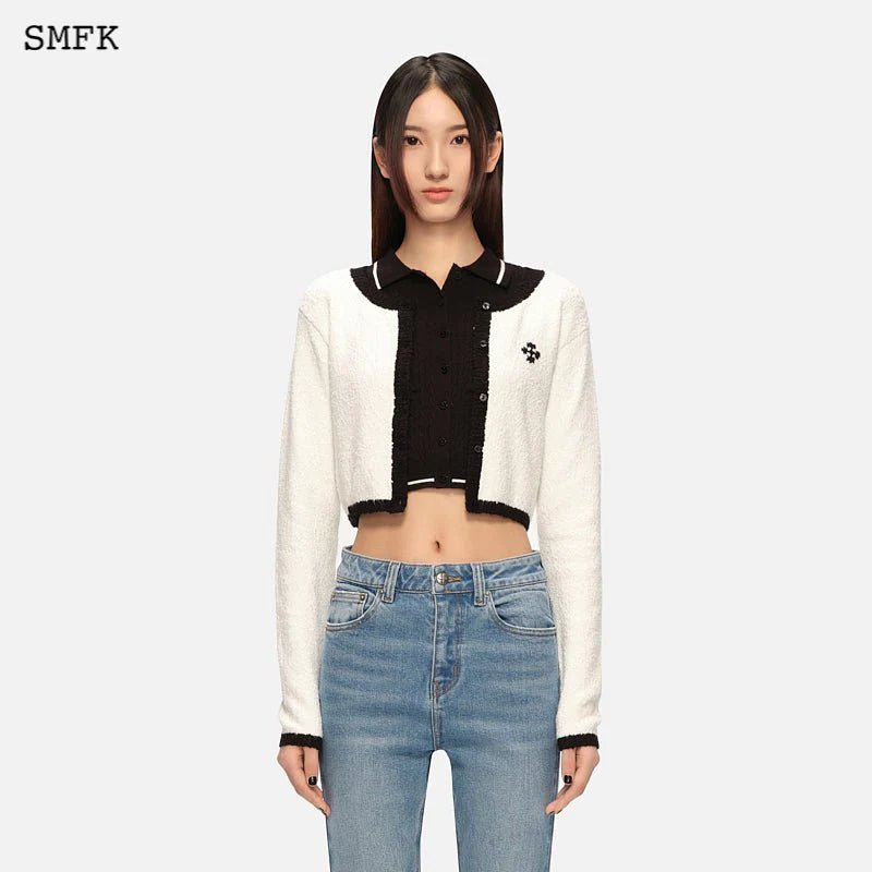 SMFK College Classical Knitted Short Cardigan | MADA IN CHINA