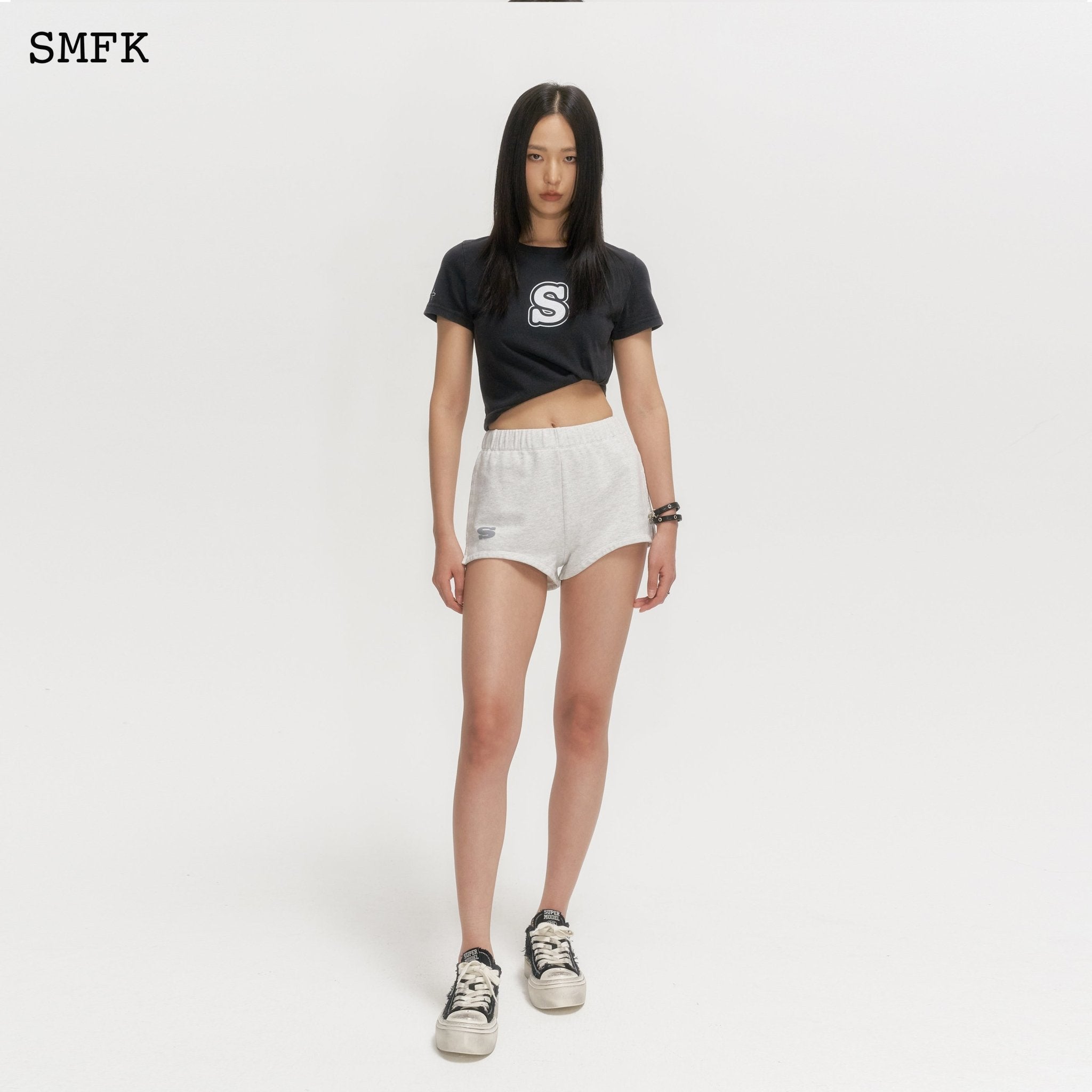 SMFK Compass Academy Light Grey Short Jogging Pants | MADA IN CHINA