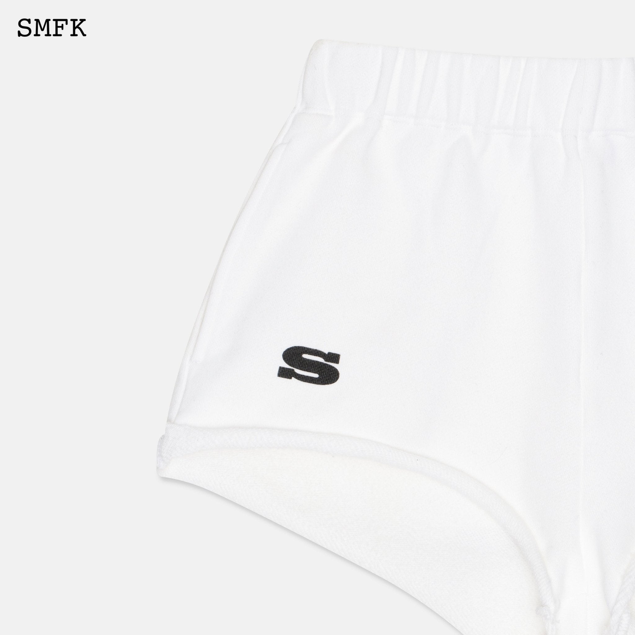 SMFK Compass Academy White Short Jogging Pants | MADA IN CHINA