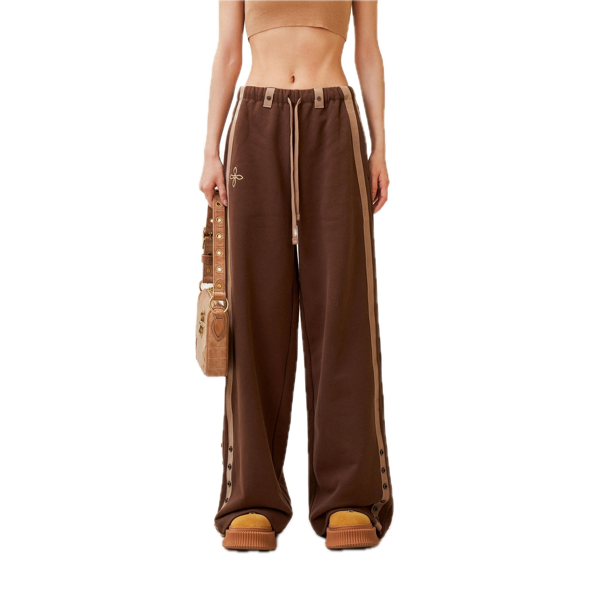 SMFK Compass Adventure Wide-Leg Sweatpants Brown | MADA IN CHINA