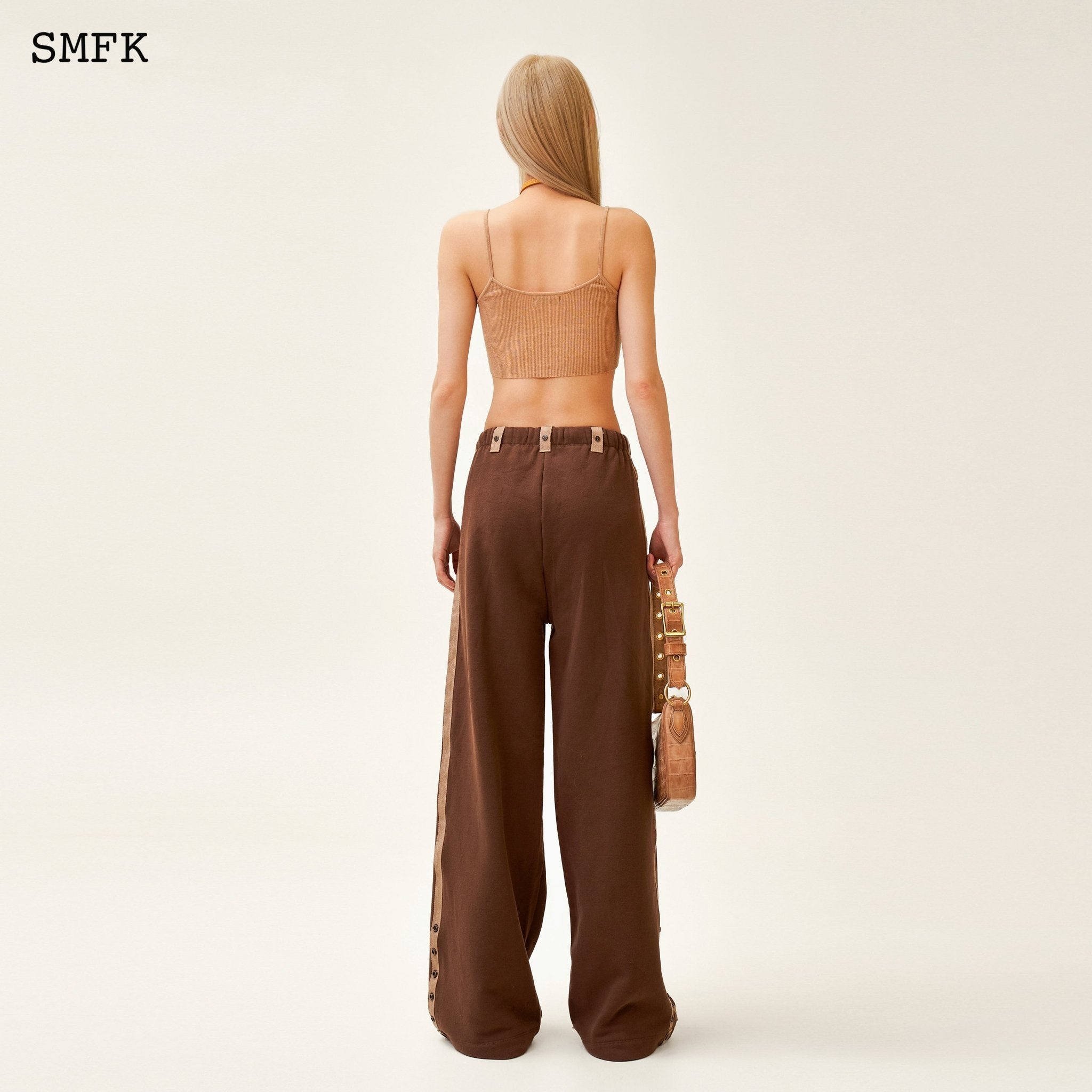 SMFK Compass Adventure Wide-Leg Sweatpants Brown | MADA IN CHINA