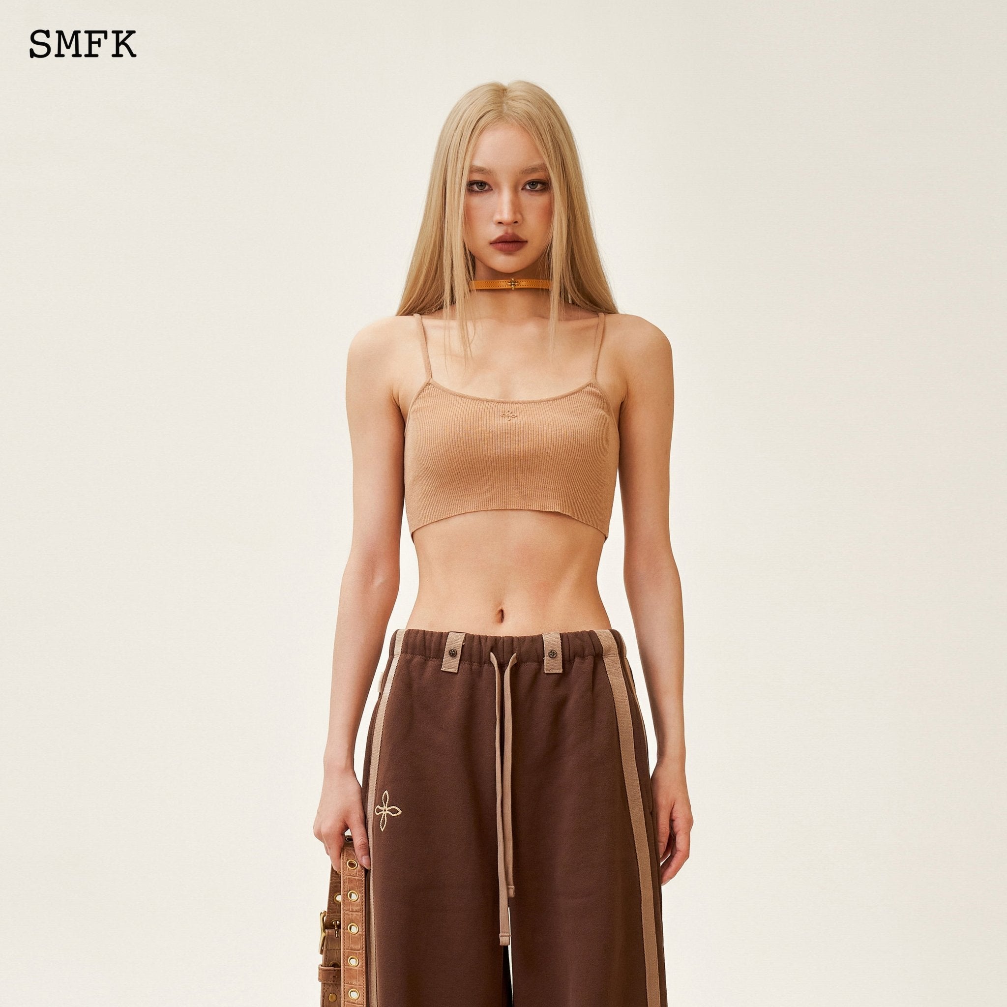 SMFK Compass Adventure Wide-Leg Sweatpants Brown | MADA IN CHINA