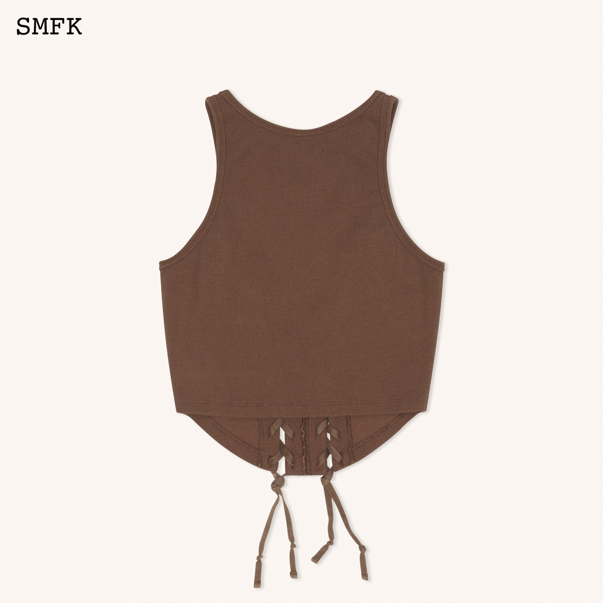 SMFK Compass Baseball Deconstruct Vest Top In Brown | MADA IN CHINA