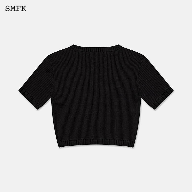 SMFK Compass Black Night Classic Cashmere Short Tee Black | MADA IN CHINA