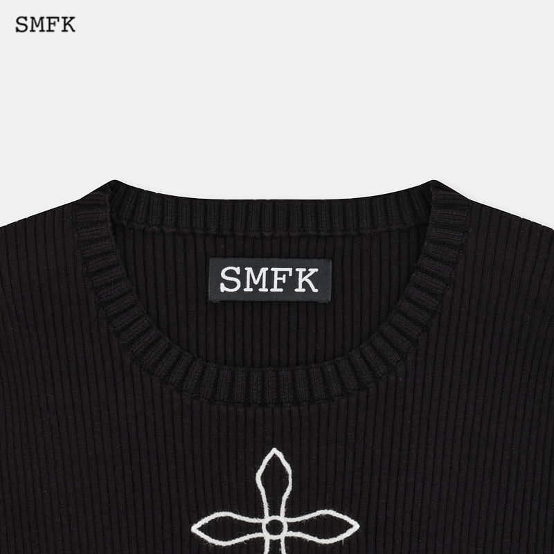 SMFK Compass Black Night Classic Cashmere Short Tee Black | MADA IN CHINA