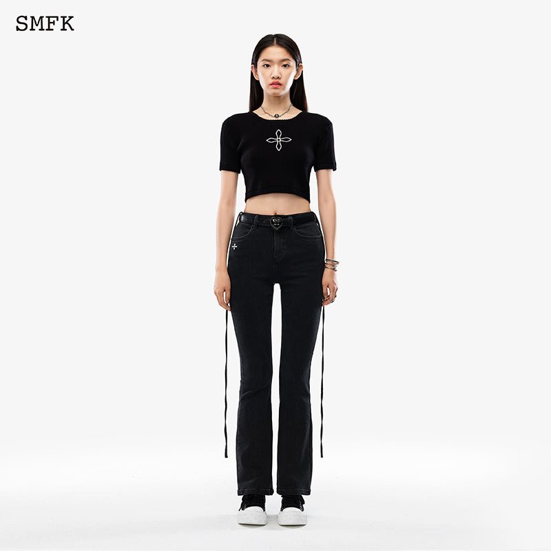 SMFK Compass Black Night Classic Cashmere Short Tee Black | MADA IN CHINA