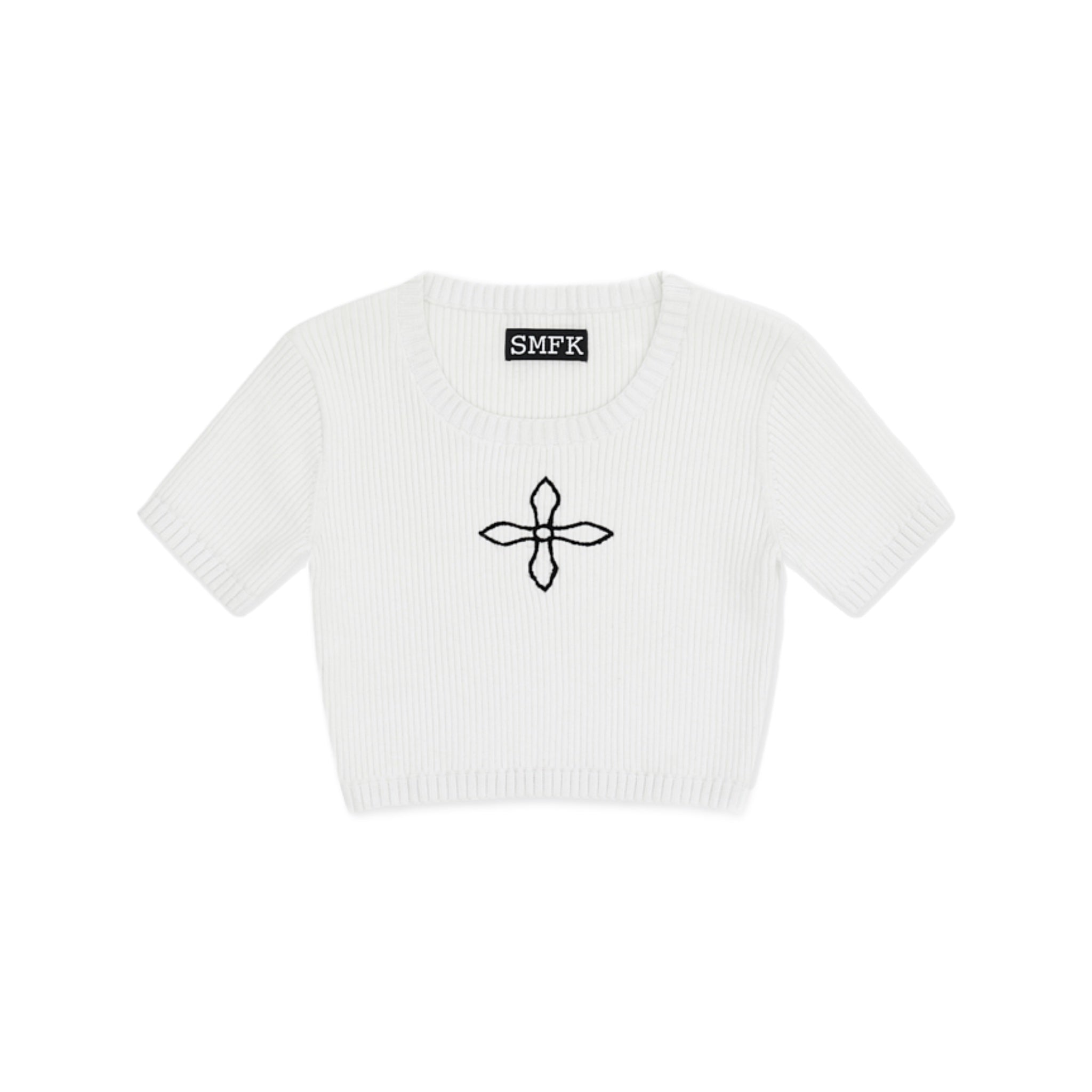 SMFK Compass Black Night Classic Cashmere Short Tee White | MADA IN CHINA