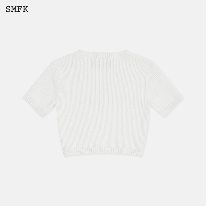 SMFK Compass Black Night Classic Cashmere Short Tee White | MADA IN CHINA