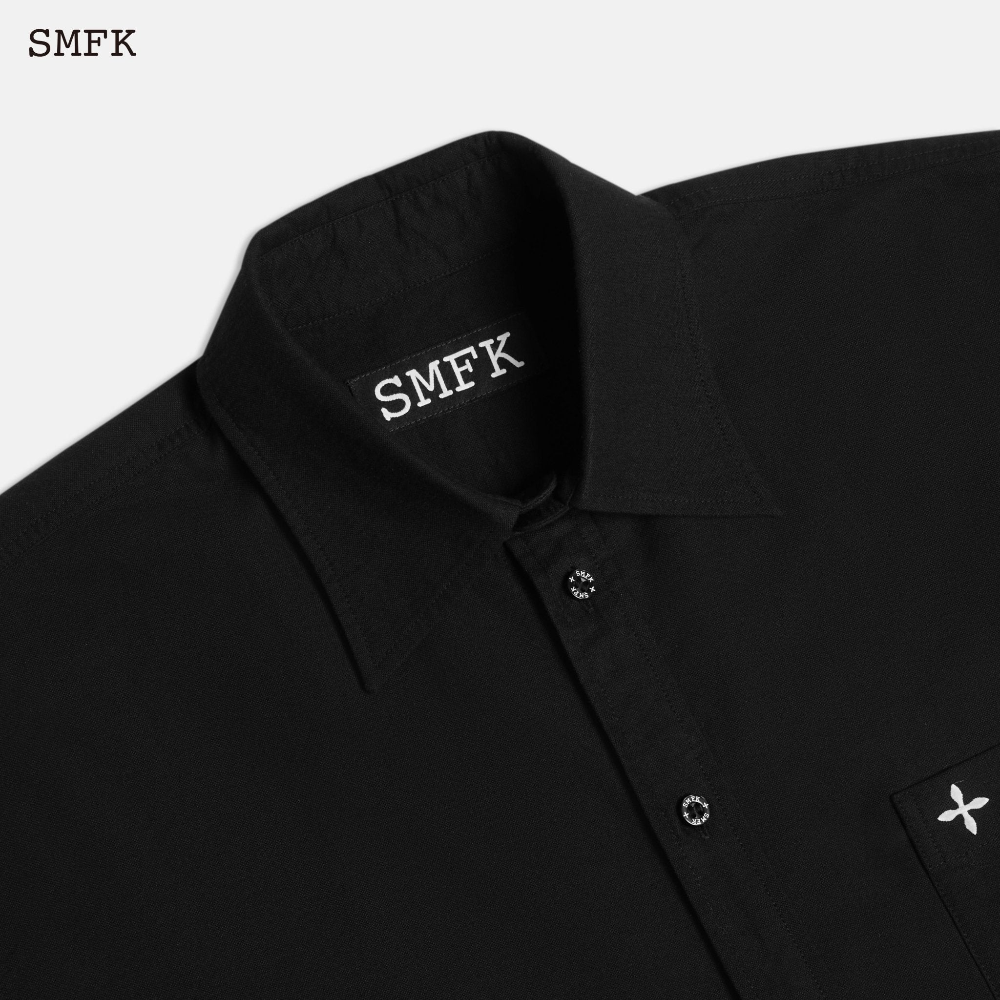 SMFK Compass Black Night Flower Classic Shirt Midnight Black | MADA IN CHINA