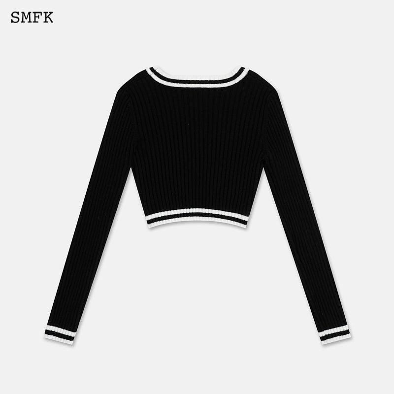 SMFK Compass Classic Cashmere Short Sweater Black | MADA IN CHINA