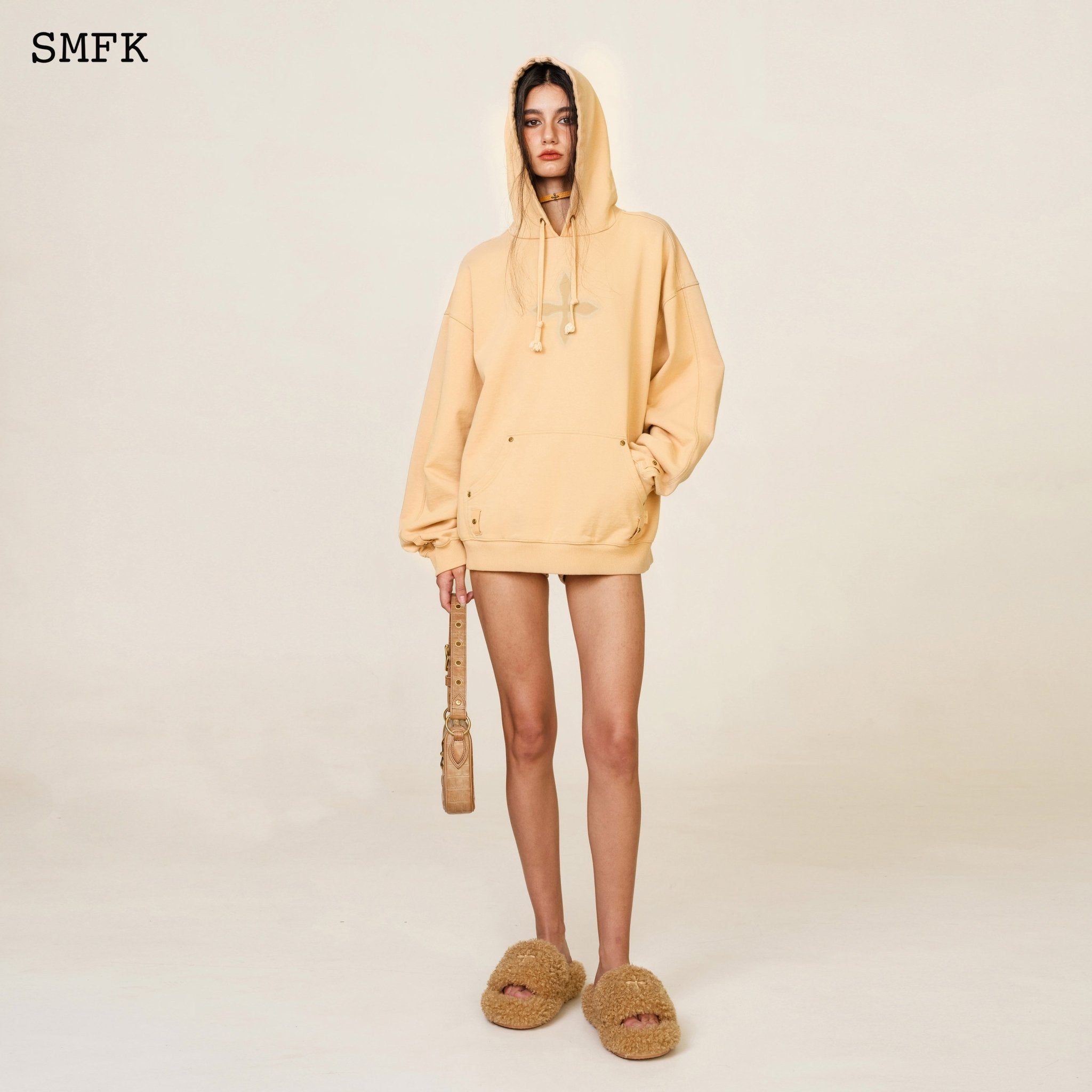 SMFK Compass Classic Cross Camping Hoodie In Wheat | MADA IN CHINA