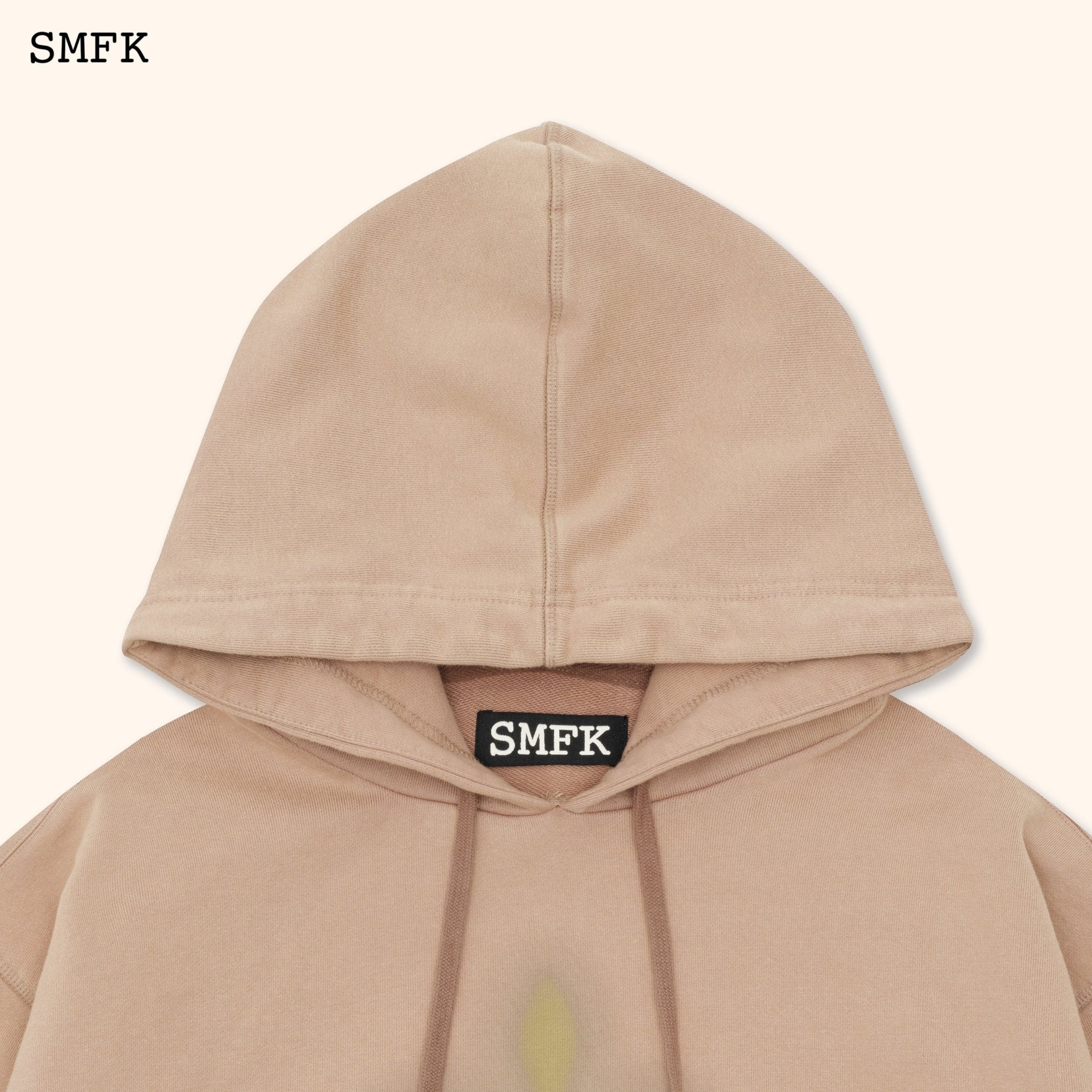 SMFK Compass Classic Cross Graffiti Latte Hoodie | MADA IN CHINA