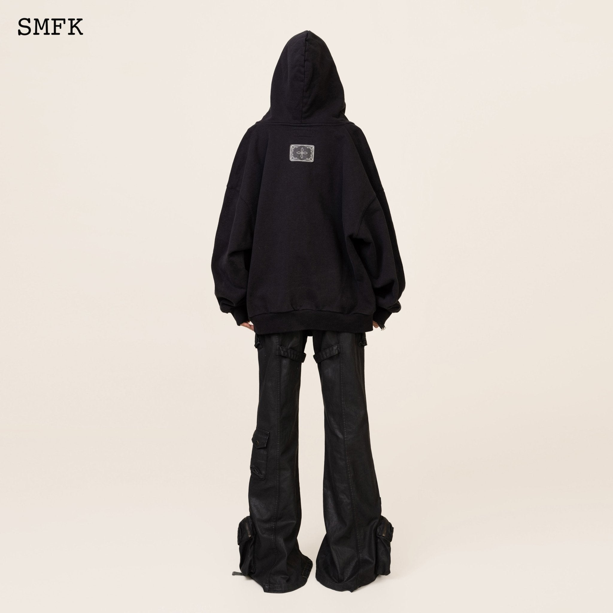 Compass Classic Cross Hoodie Black Jacket | MADAX