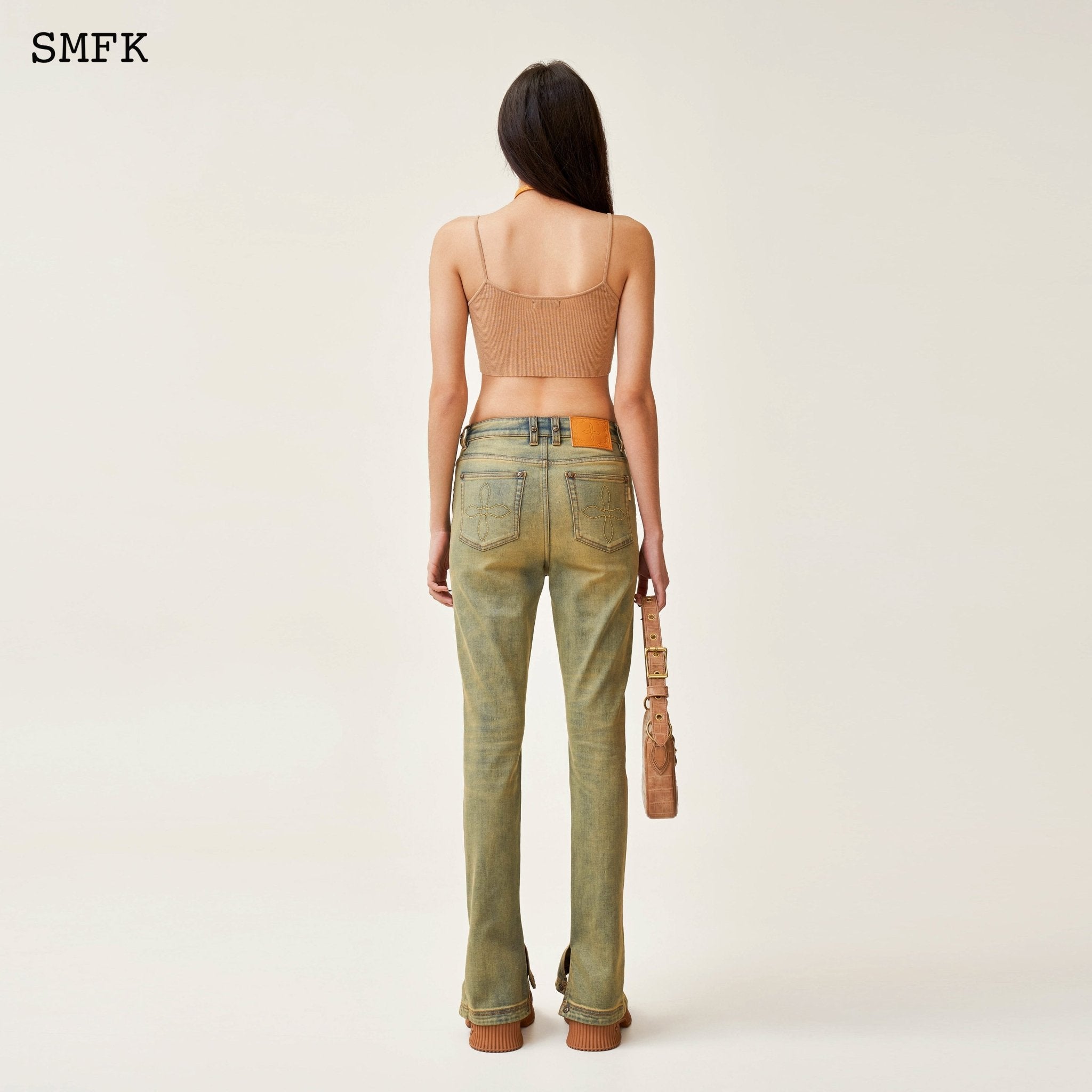 SMFK Compass Classic Horseshoe Flared Jeans Cheese | MADA IN CHINA