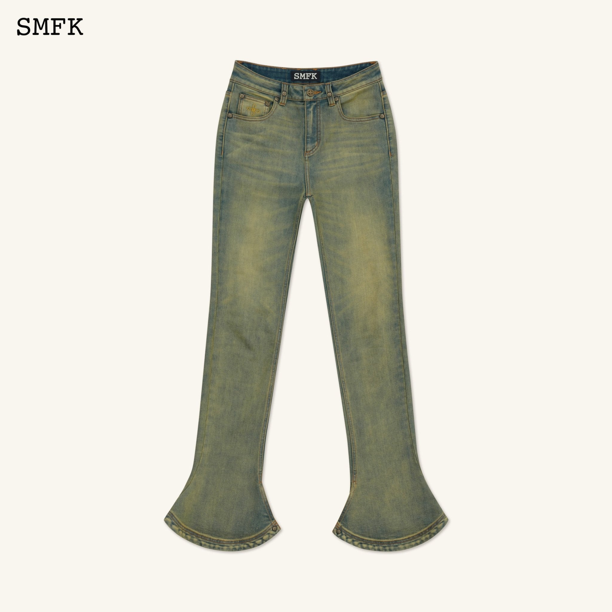 SMFK Compass Classic Horseshoe Flared Jeans Cheese | MADA IN CHINA