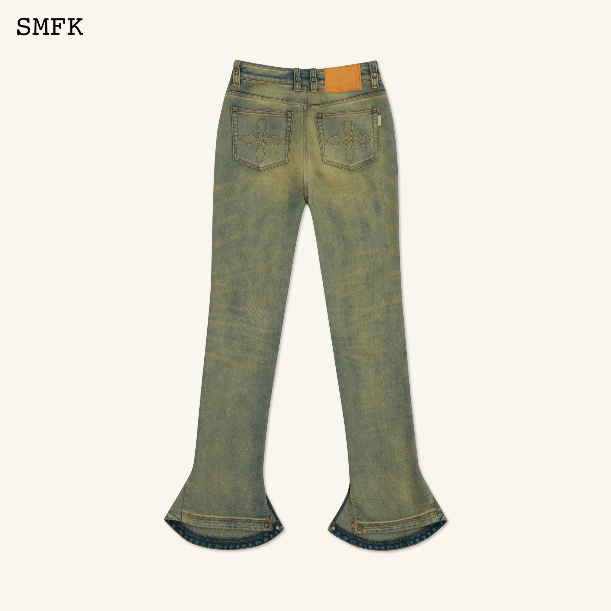 SMFK Compass Classic Horseshoe Flared Jeans Cheese | MADA IN CHINA