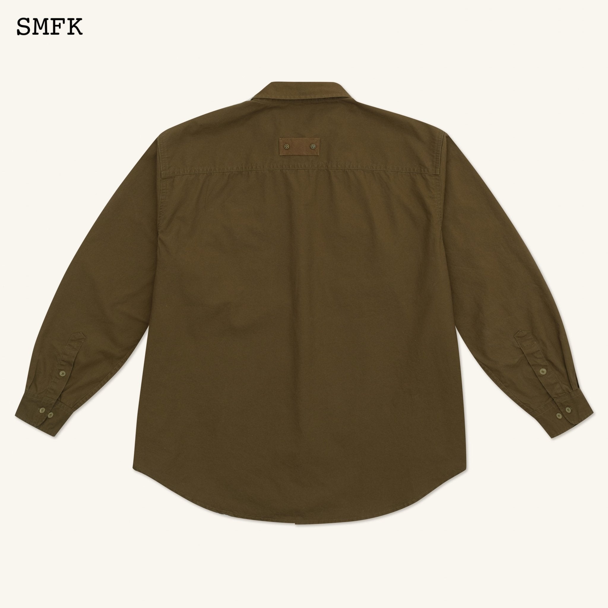 SMFK Compass Classic Loose Workwear Shirt Army Green | MADA IN CHINA