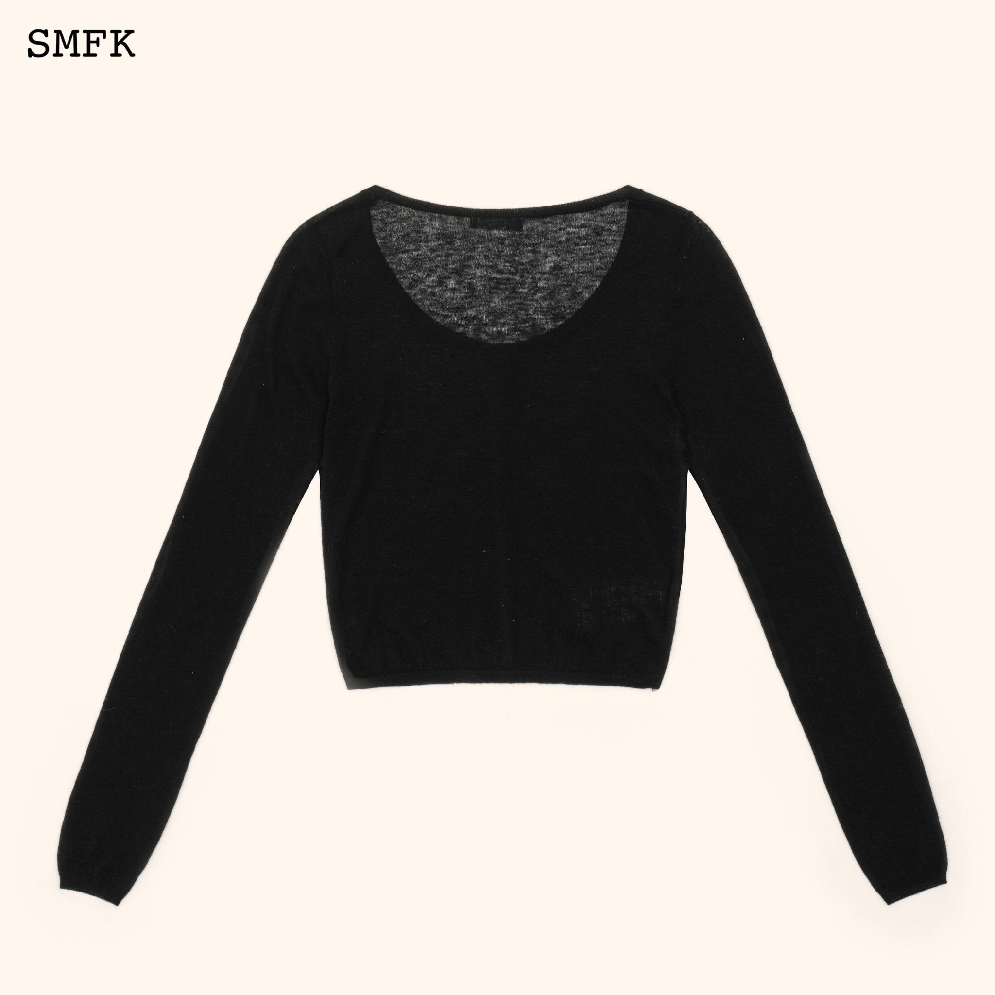 SMFK Compass Classic Woolen Knitted Cardigan In Black | MADA IN CHINA