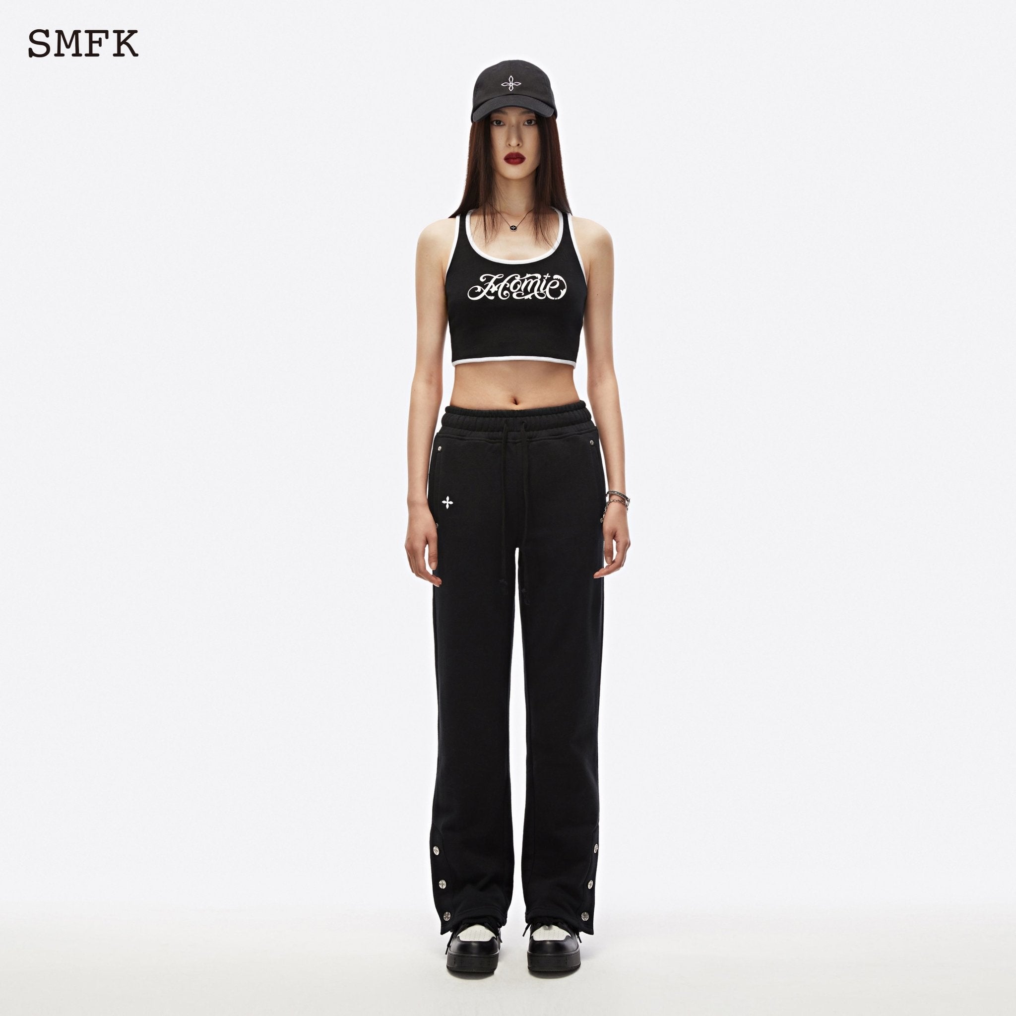 SMFK Compass Cross Biker Leggings Midnight Black | MADA IN CHINA