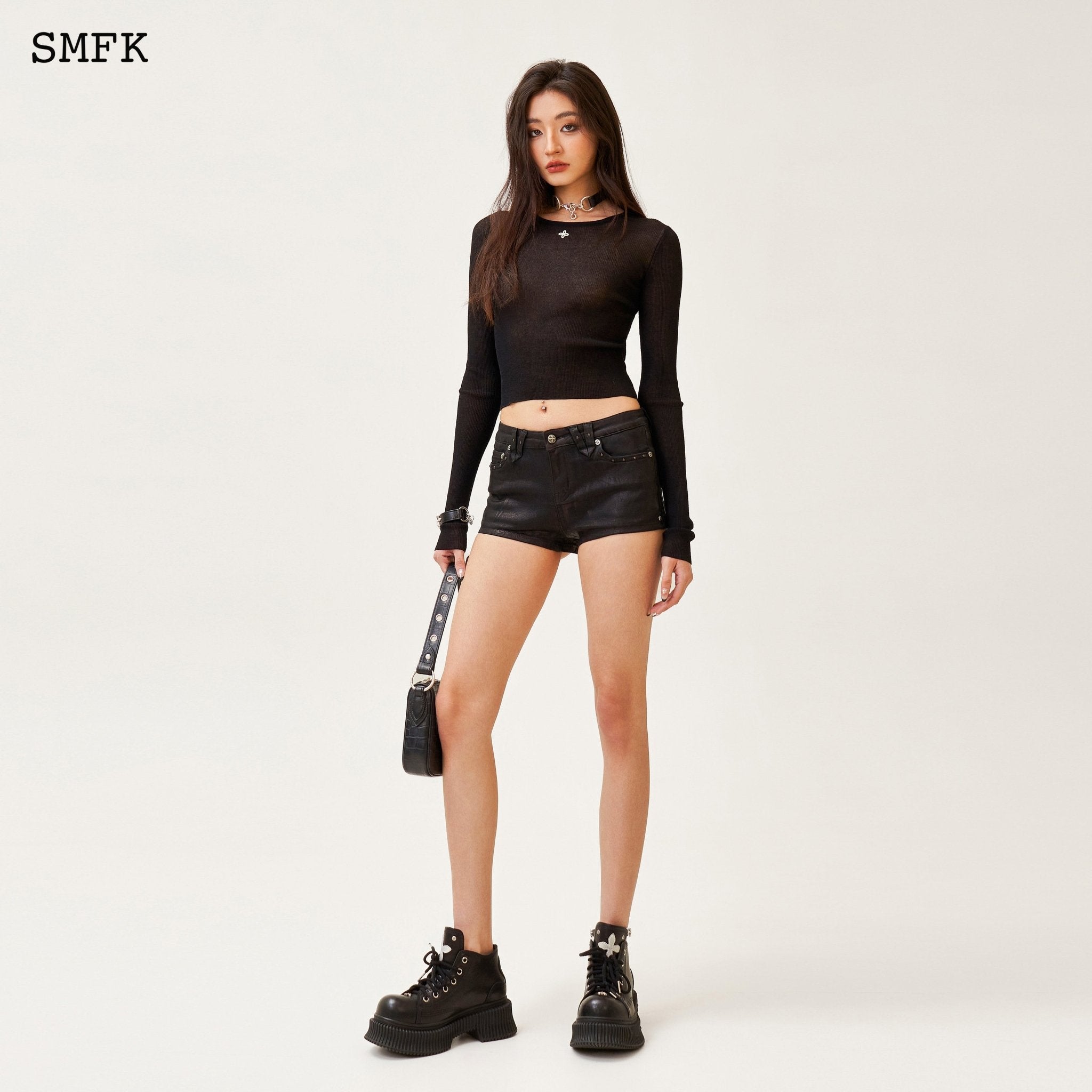 SMFK Compass Cross Classic Black Knitted Sweater | MADA IN CHINA