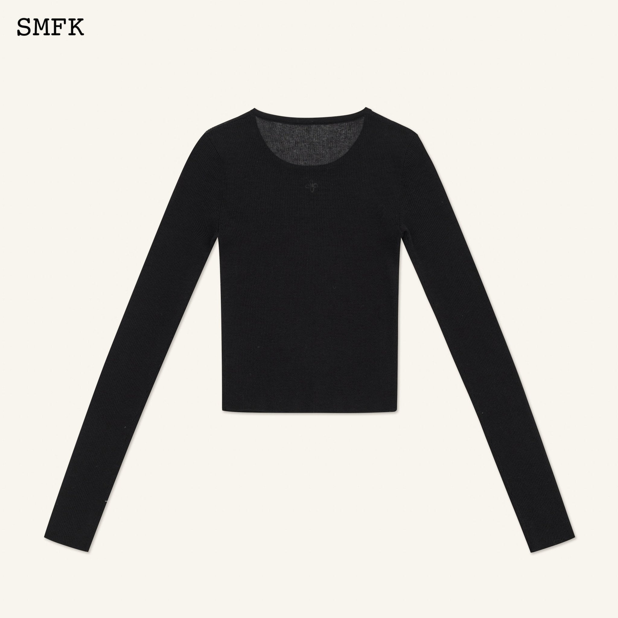 SMFK Compass Cross Classic Black Knitted Sweater | MADA IN CHINA