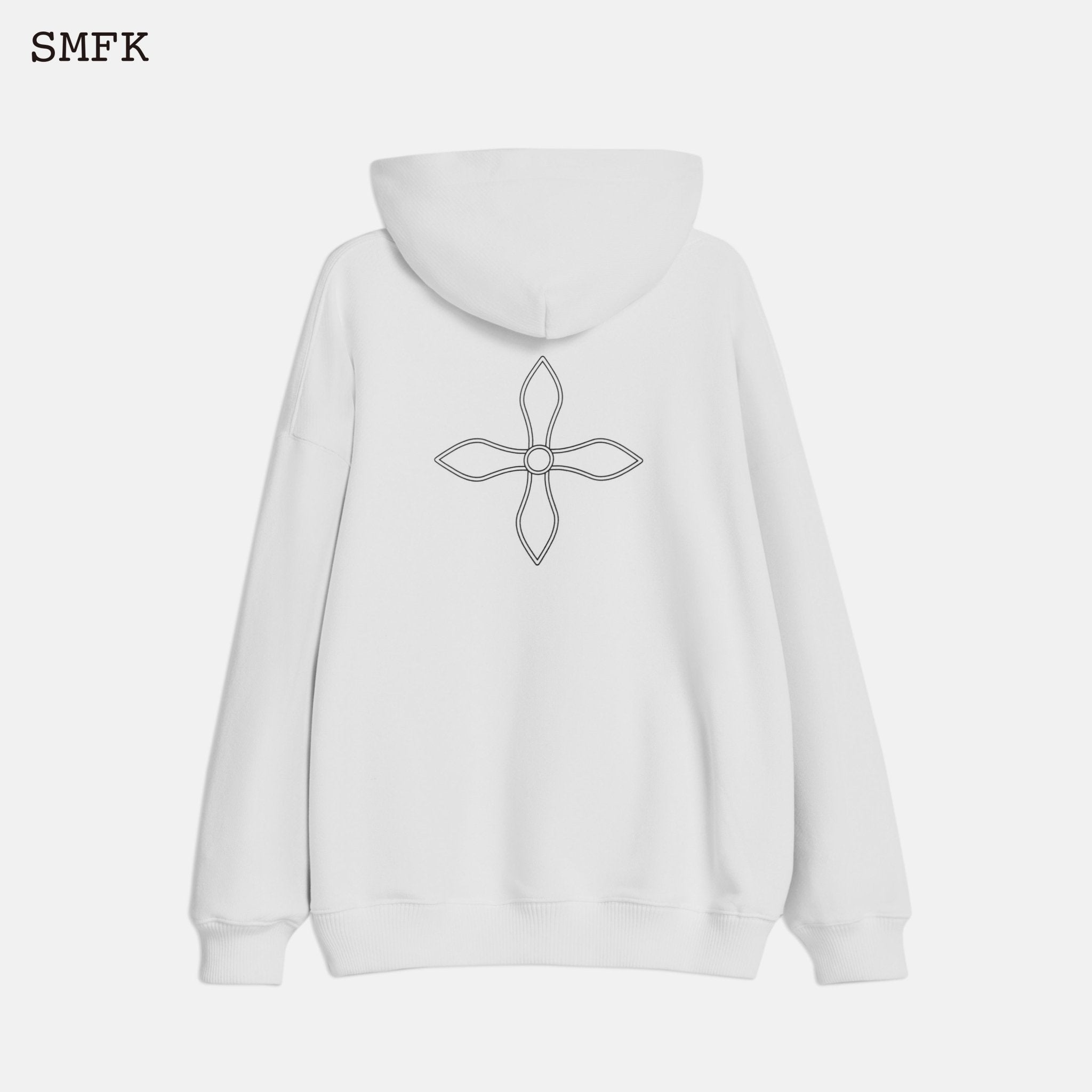 SMFK Compass Cross Classic Hoodie Sky White | MADA IN CHINA