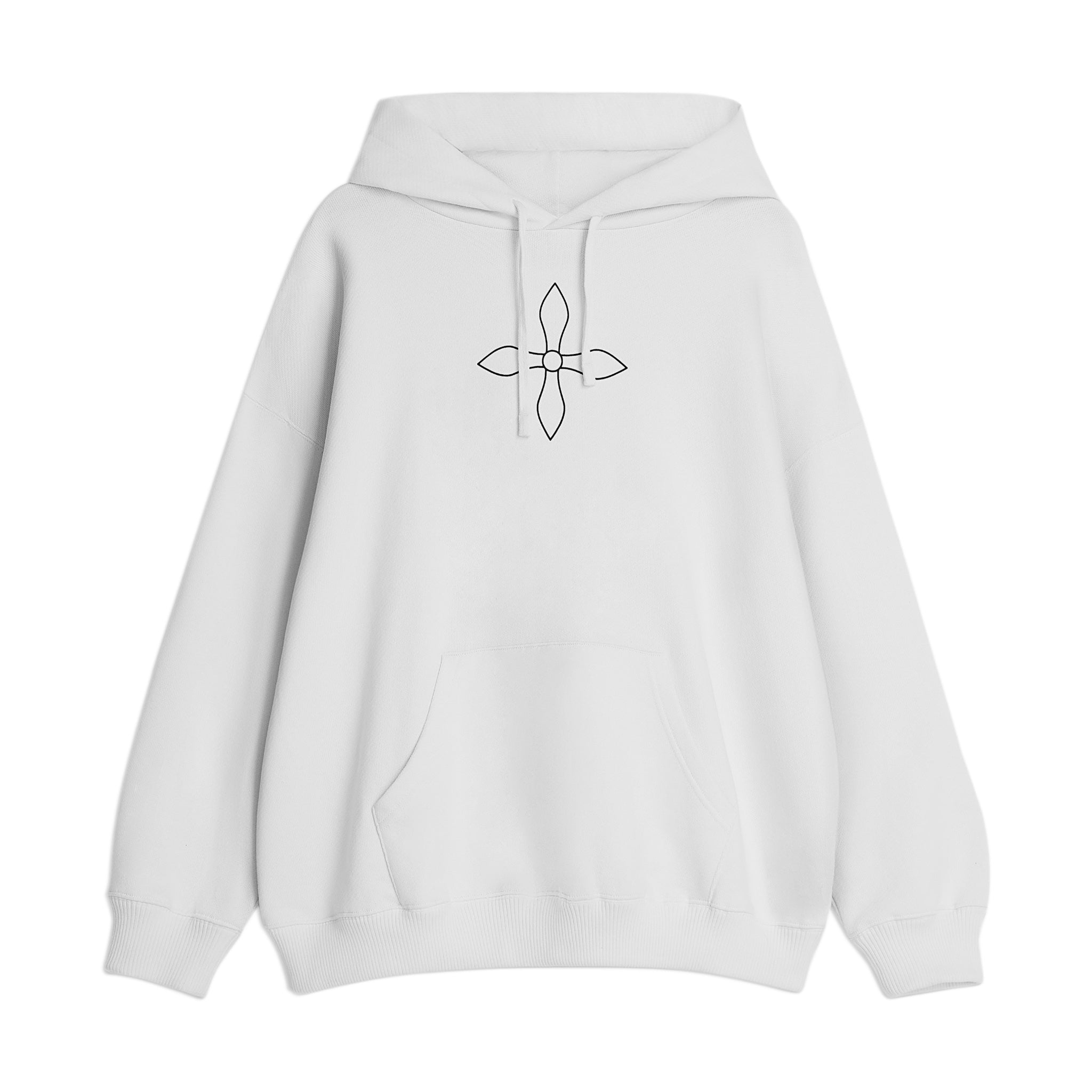 SMFK Compass Cross Classic Hoodie Sky White | MADA IN CHINA