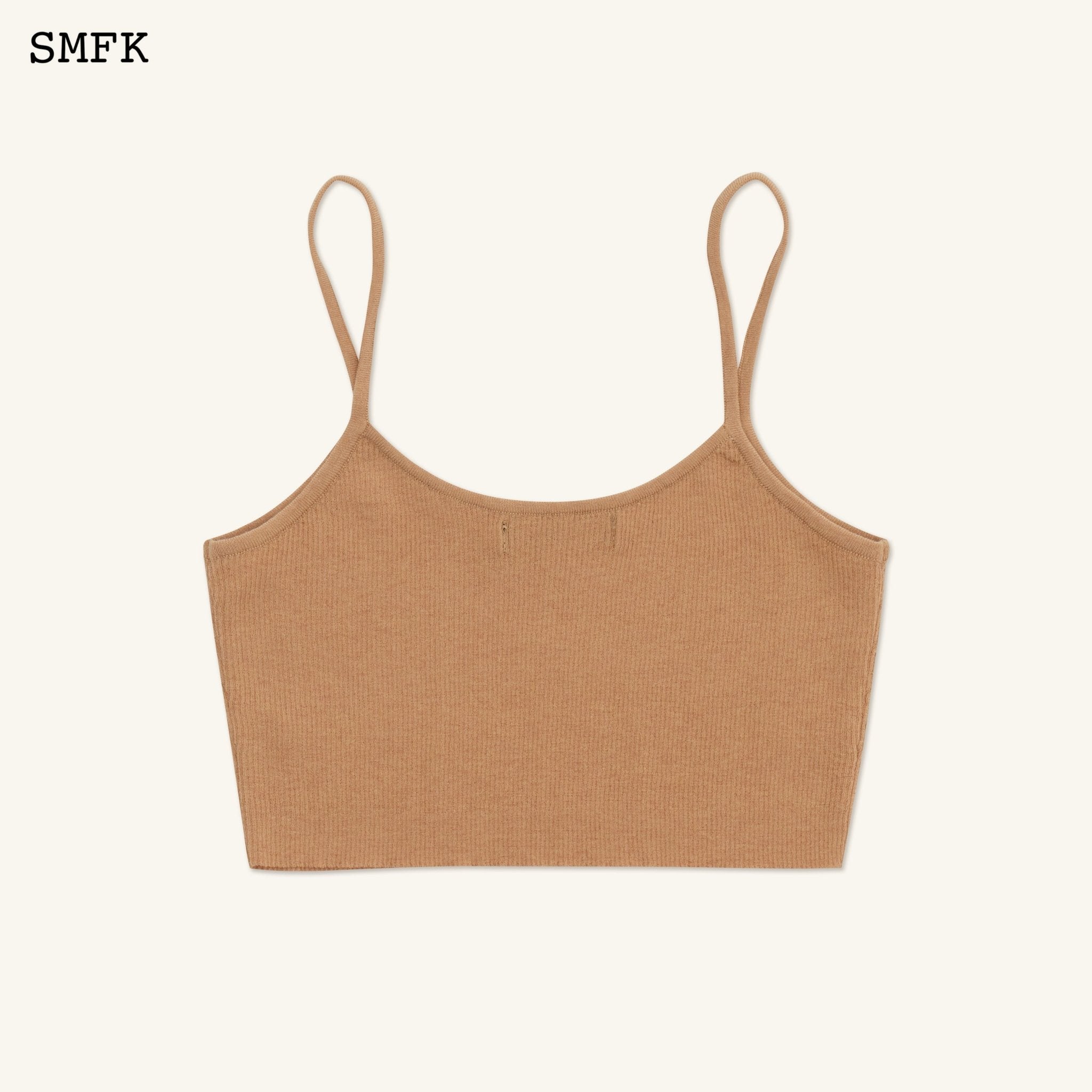 SMFK Compass Cross Classic Knitted Ultra Short Vest Top Nude | MADA IN CHINA