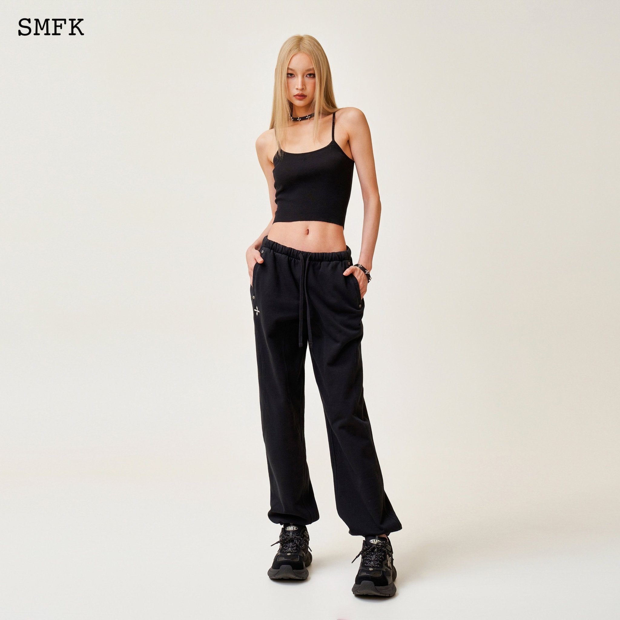 SMFK Compass Cross Classic Knitted Vest Top Black | MADA IN CHINA