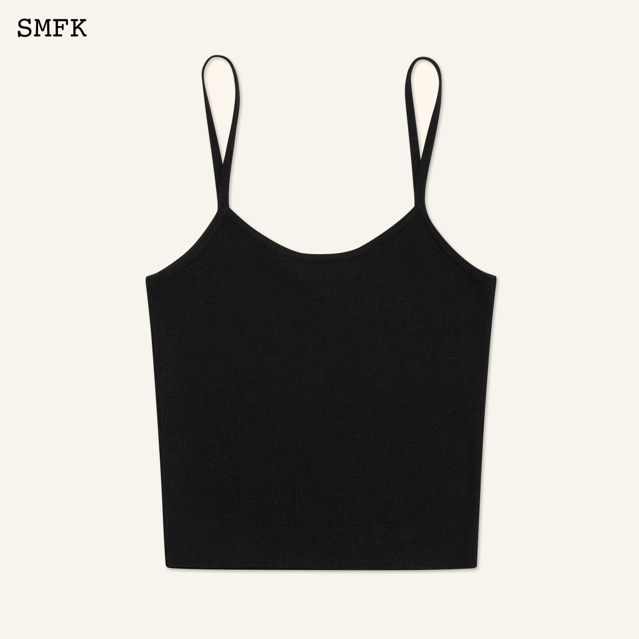 SMFK Compass Cross Classic Knitted Vest Top Black | MADA IN CHINA